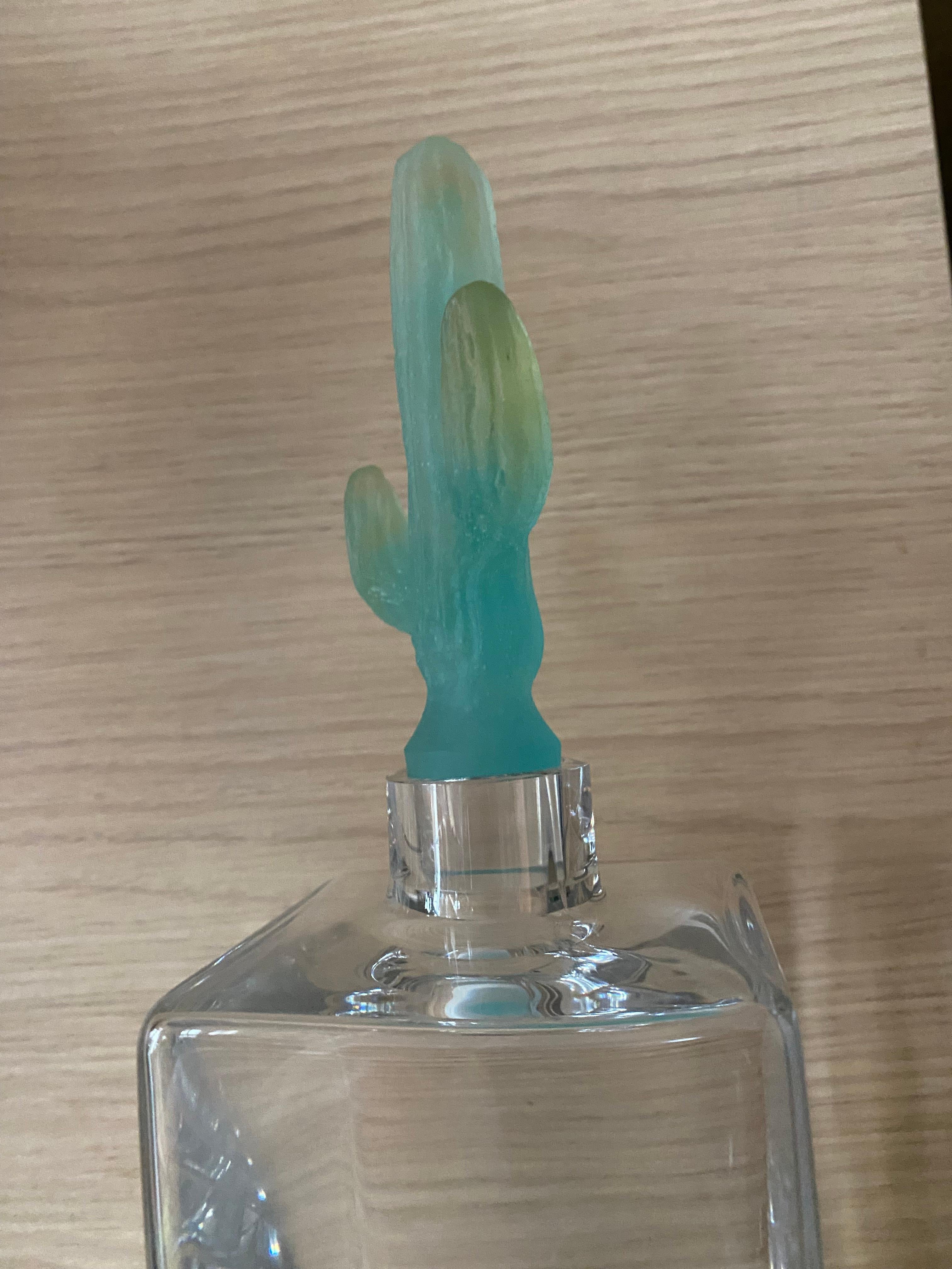 Crystal Cactus Decanter by Hilton McConnico for Daum, France, 1990s (Französisch) im Angebot