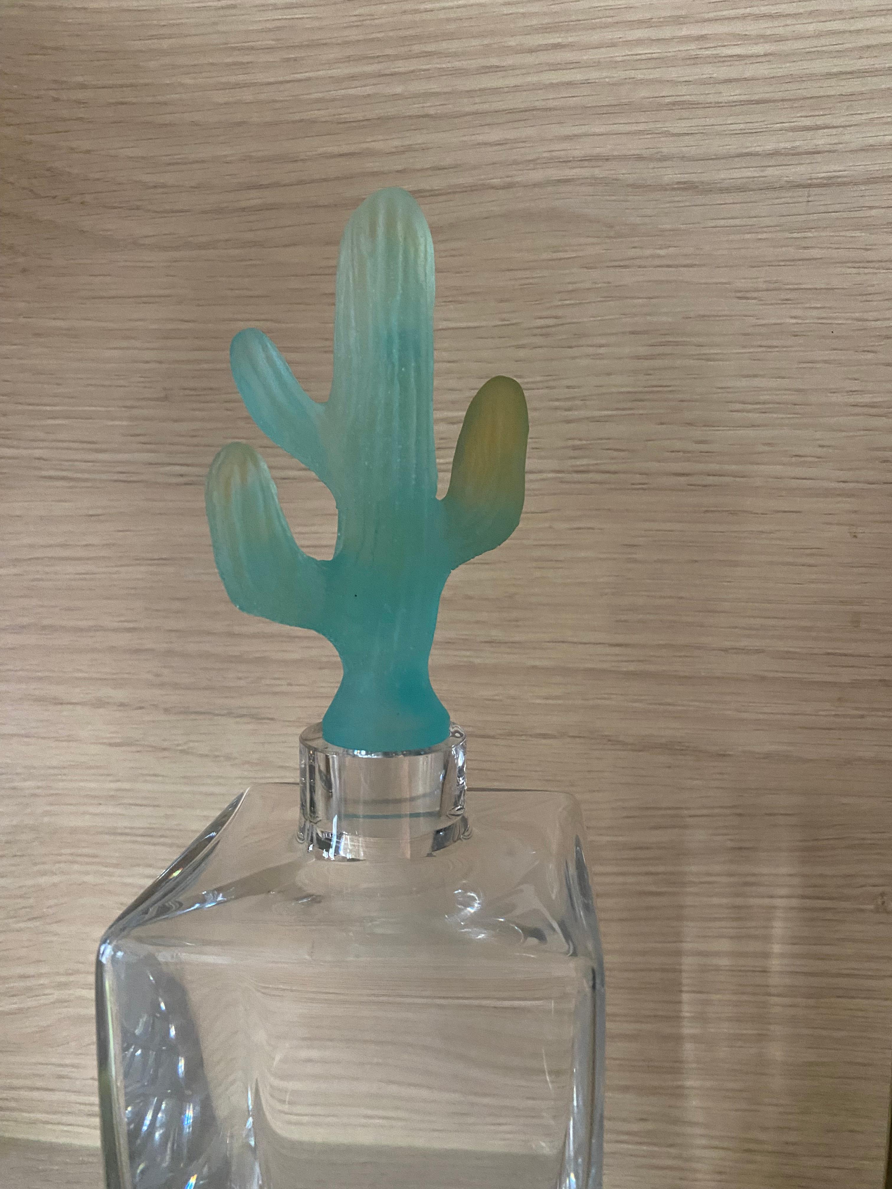 Crystal Cactus Decanter by Hilton McConnico for Daum, France, 1990s (Ende des 20. Jahrhunderts) im Angebot