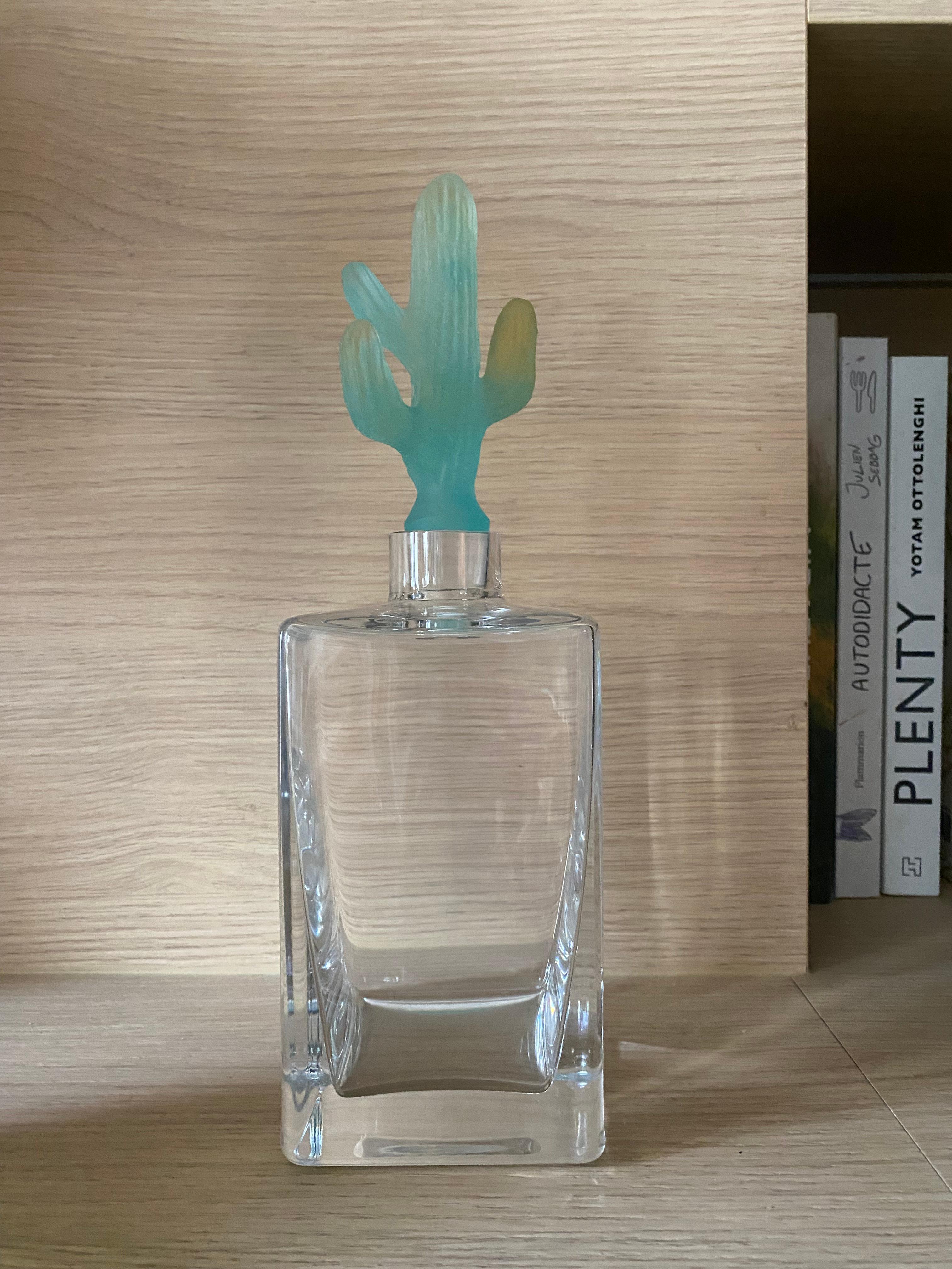 Crystal Cactus Decanter by Hilton McConnico for Daum, France, 1990s (Bronze) im Angebot