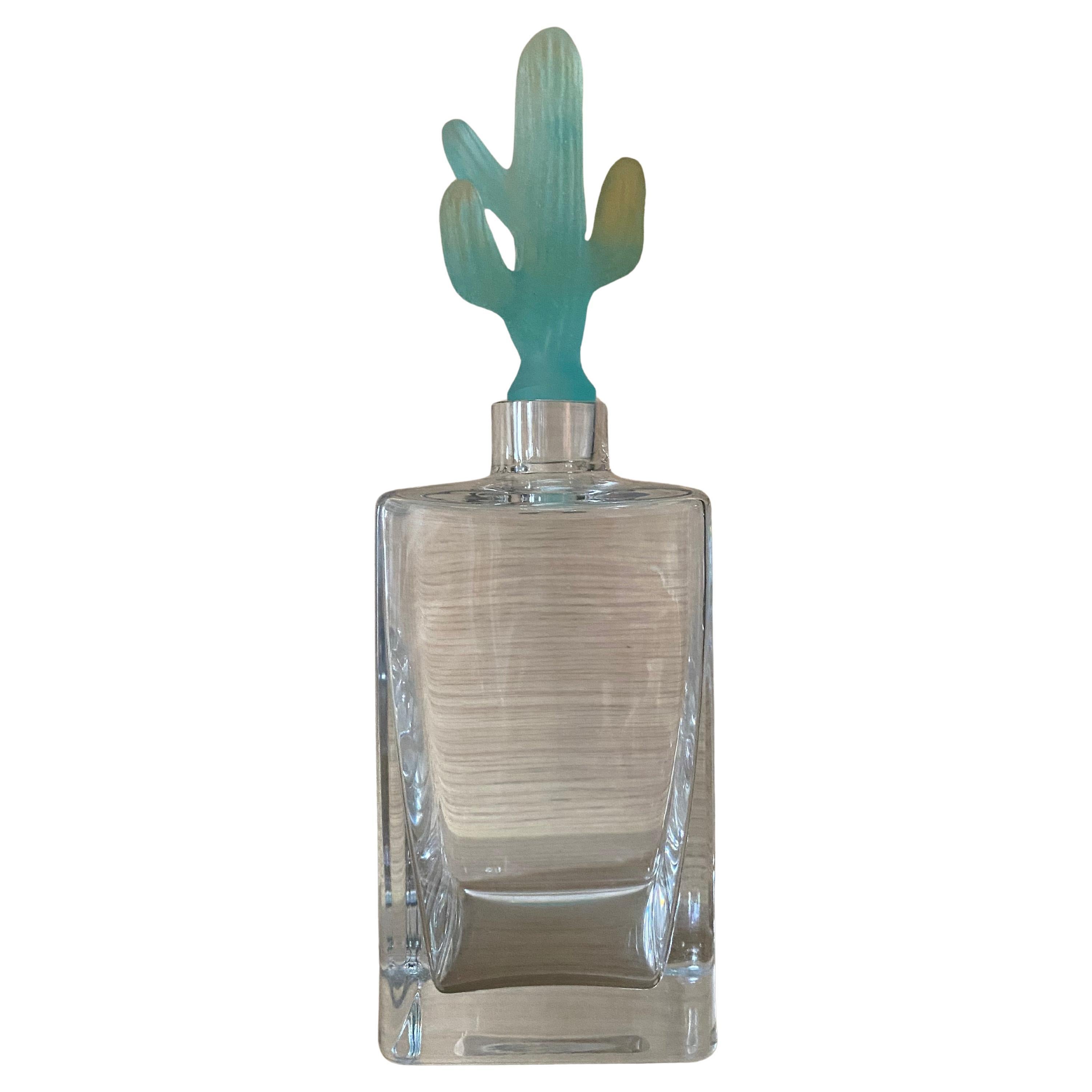 Crystal Cactus Decanter by Hilton McConnico for Daum, France, 1990s