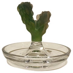Crystal Cactus Jewelry or Pin Tray by Hilton McConnico for Daum, France, 1980s