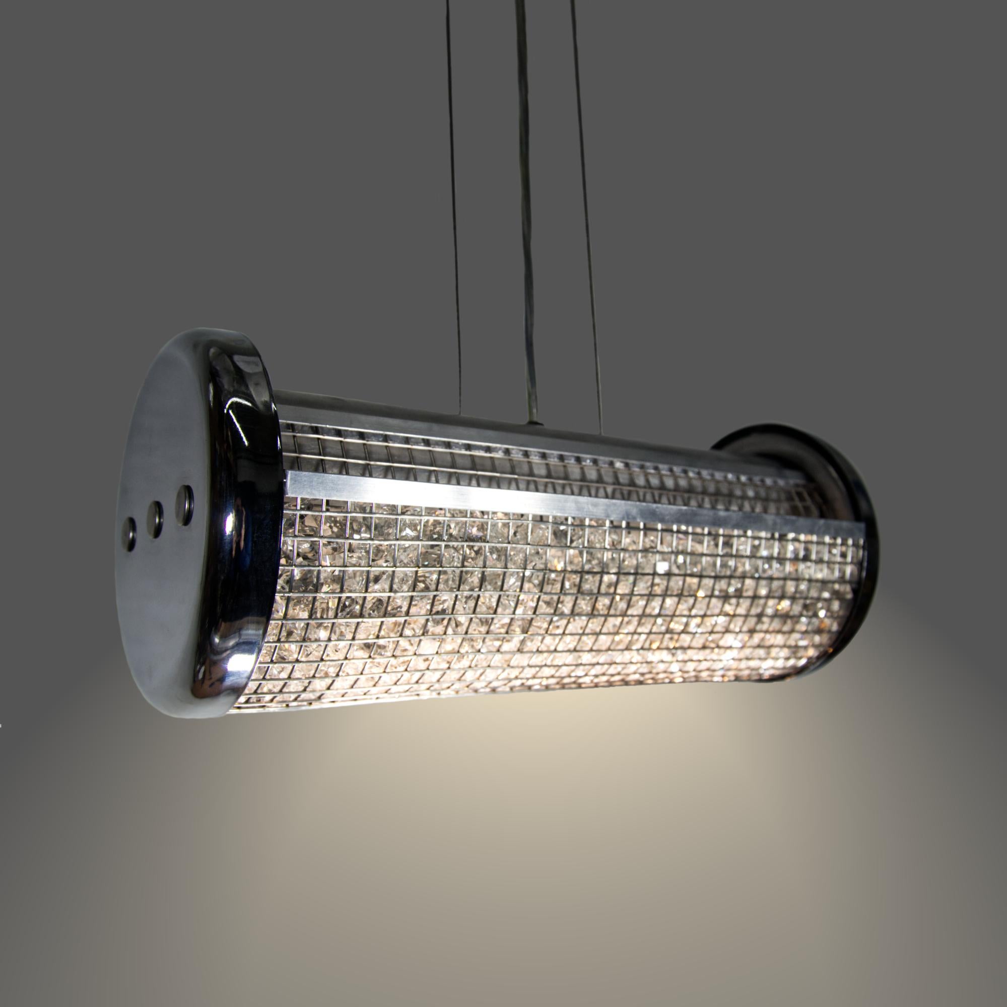 Modern Crystal Cage LED Aluminum Pendant