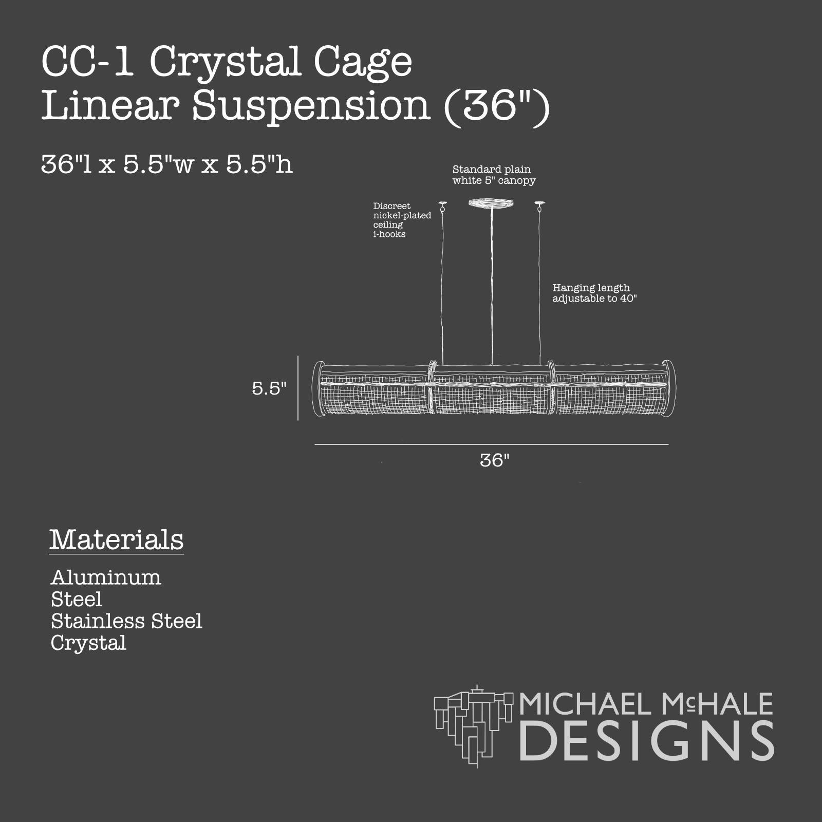 Crystal Cage LED Linear Suspension In New Condition For Sale In Long Island City, NY