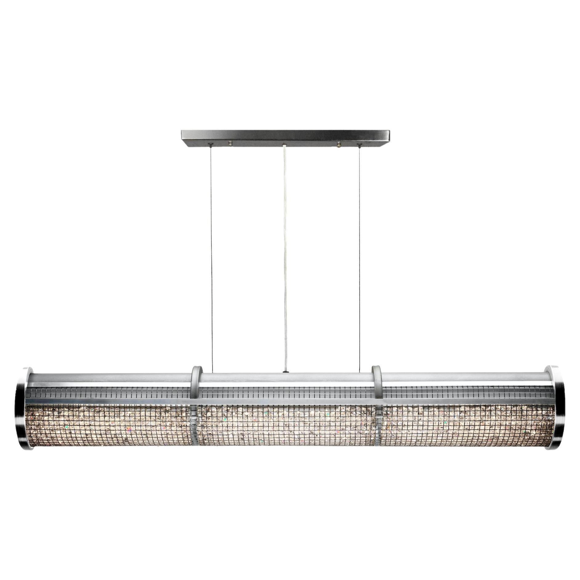 LED-Linear-Hängelampe mit Kristallkäfig