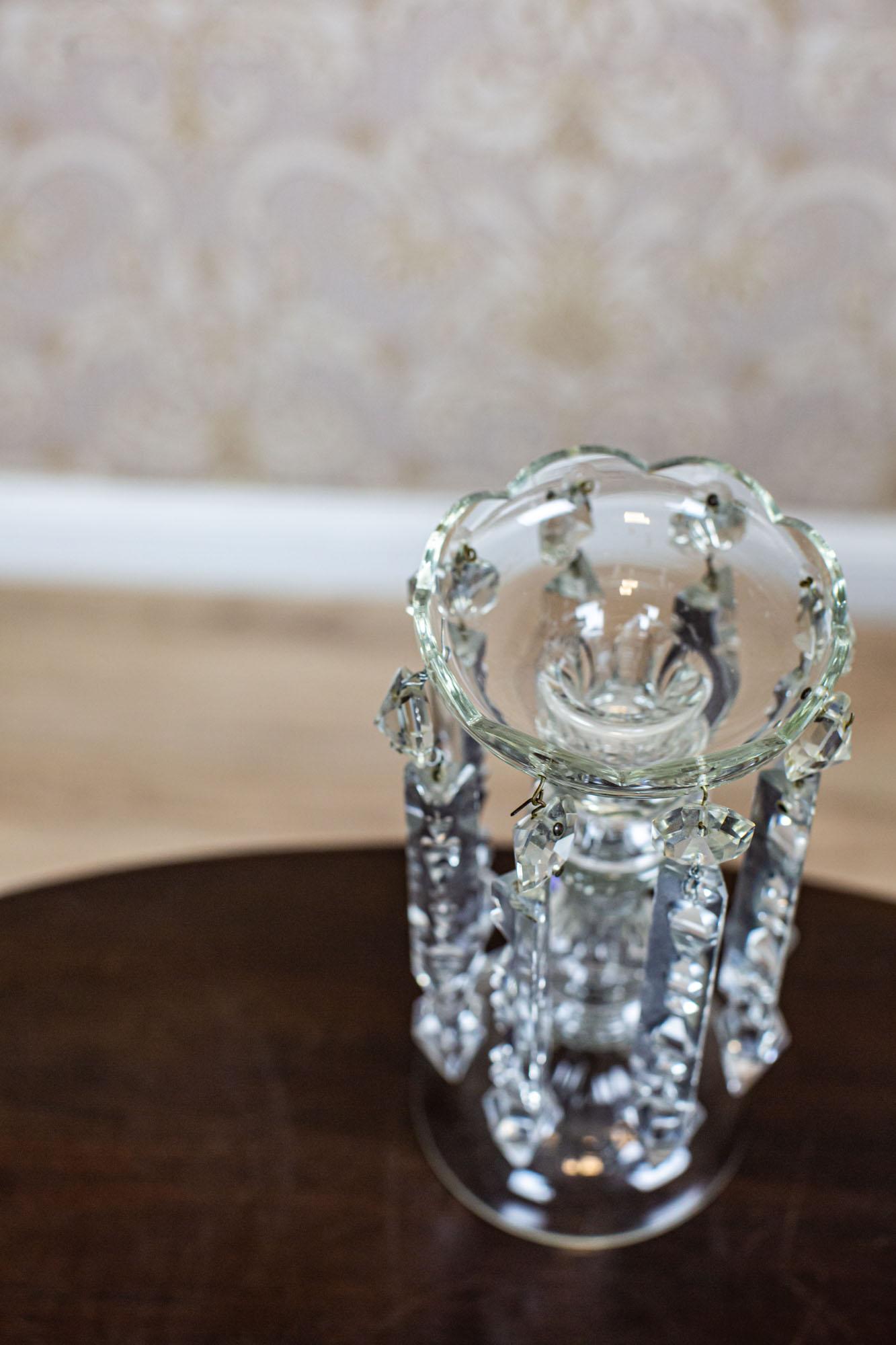 Crystal Candelabra From the Early 20th Century For Sale 6