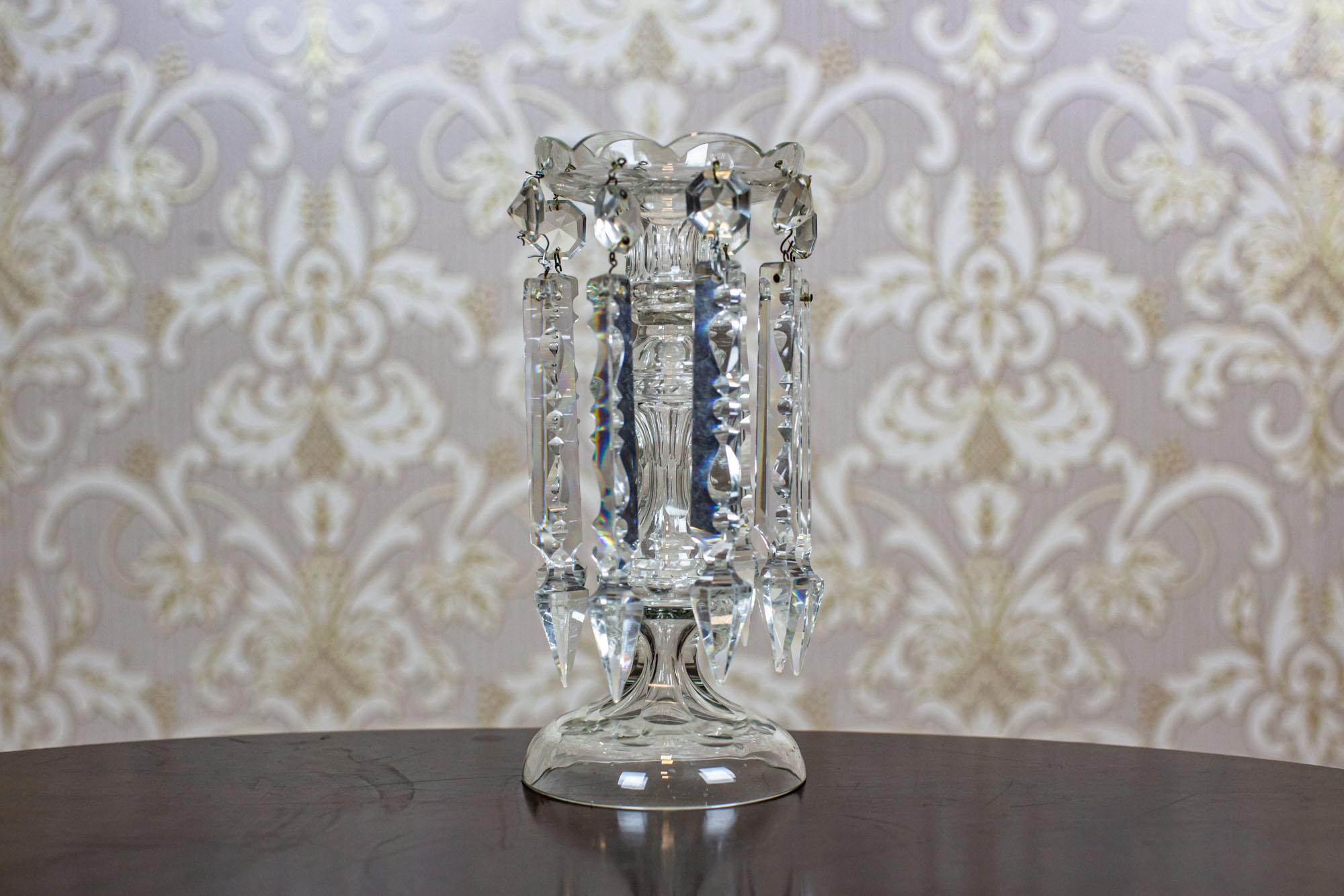 Crystal Candelabra From the Early 20th Century

We present you this crystal candelabra from the 1st half of the 20th century.

The item is in incredibly good condition and undamaged.