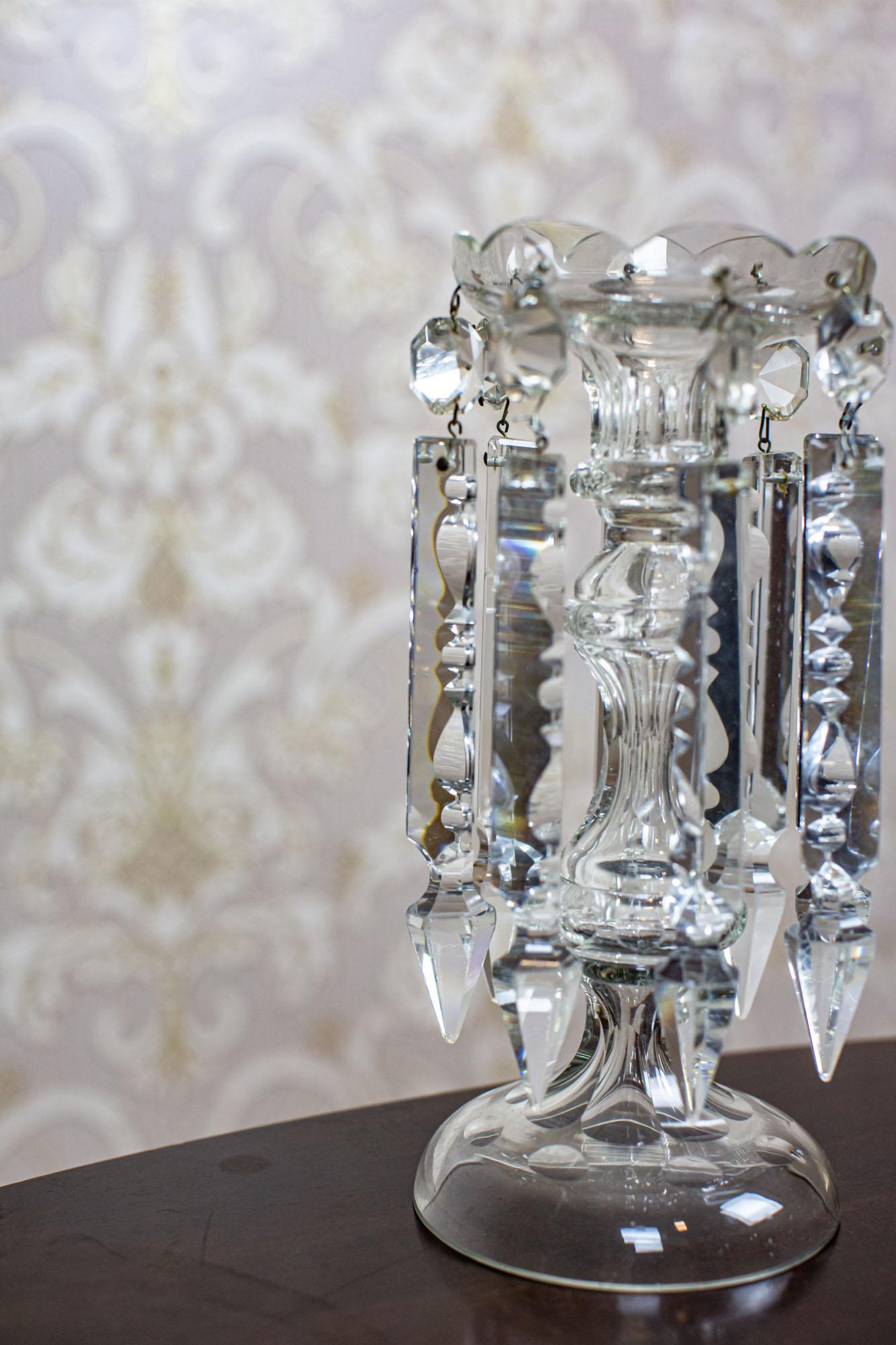 Crystal Candelabra From the Early 20th Century For Sale 2