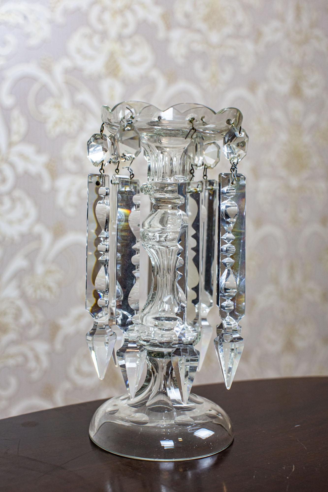 Crystal Candelabra From the Early 20th Century For Sale 4