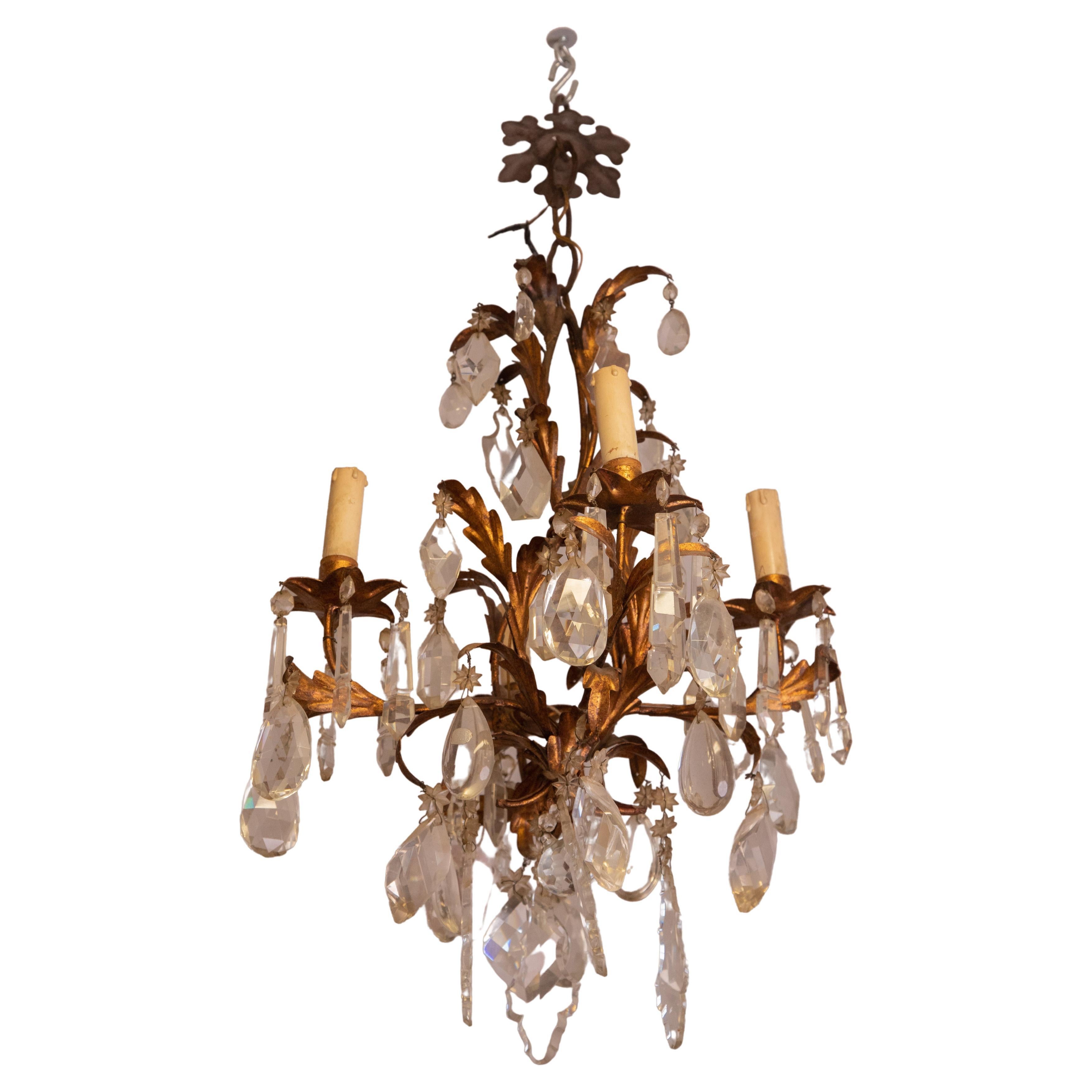 Huge Candelabrum Crystal Antique Chandelier Ceiling Lustre Art Nouveau