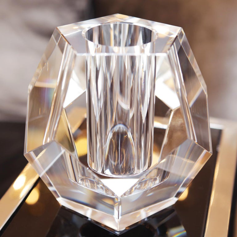 Crystal Candle Prism Candleholder at 1stDibs crystal prism candle