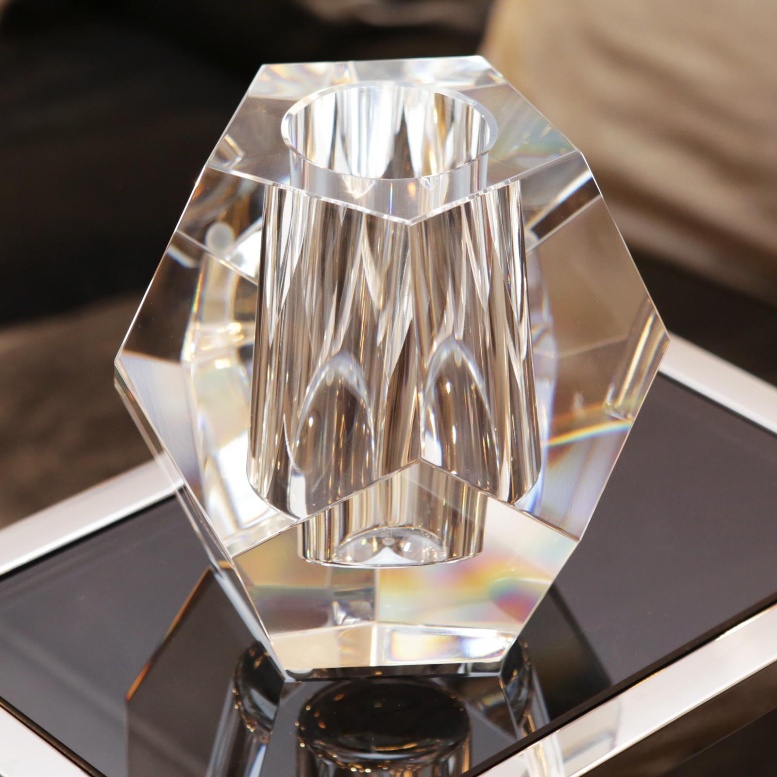 Kristall Kerze Prisma Kerzenhalter (21. Jahrhundert und zeitgenössisch)