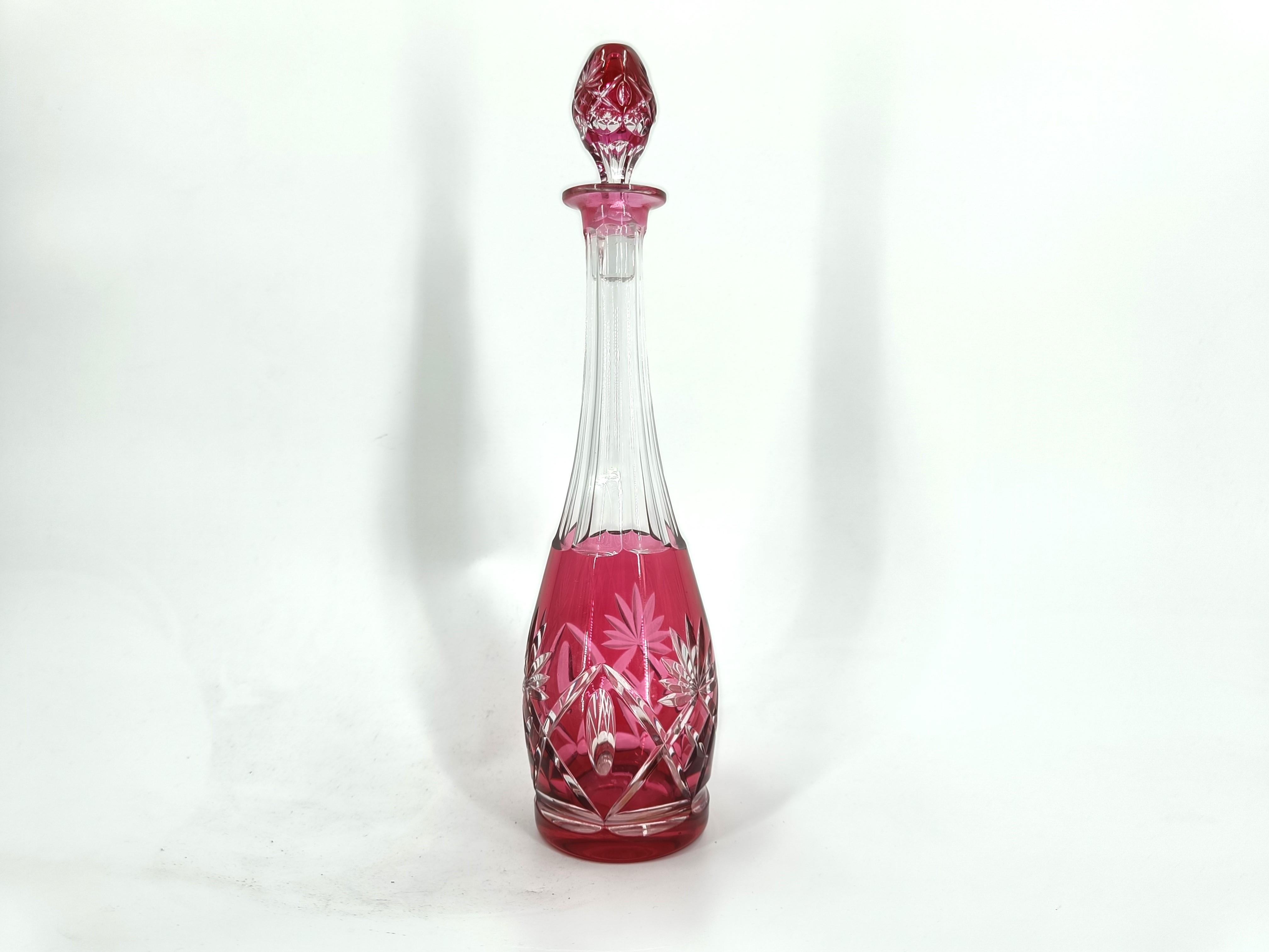 Crystal caraffe or decanters by Val Saint Lambert, 1960s For Sale 1