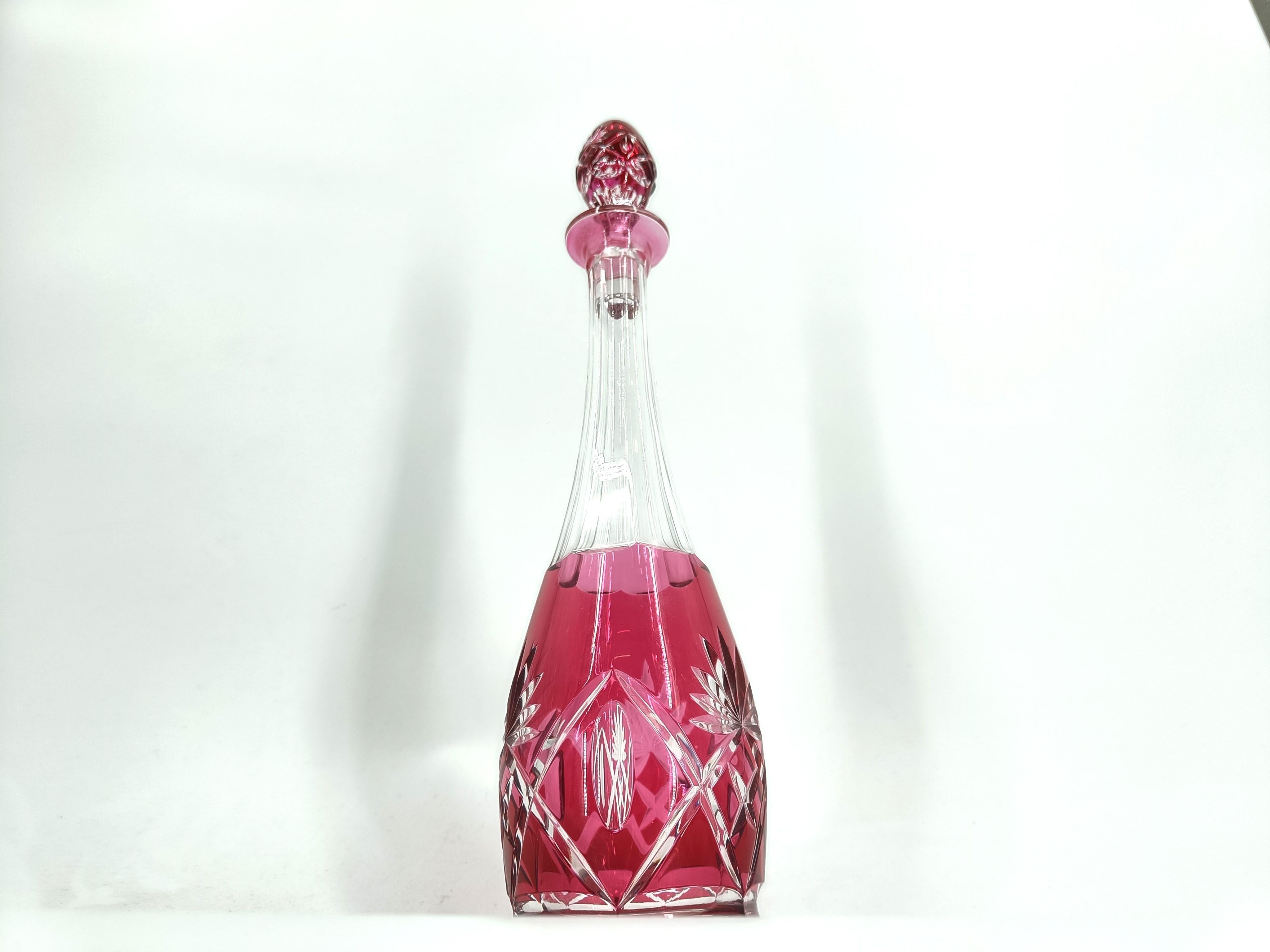 Crystal caraffe or decanters by Val Saint Lambert, 1960s For Sale 2