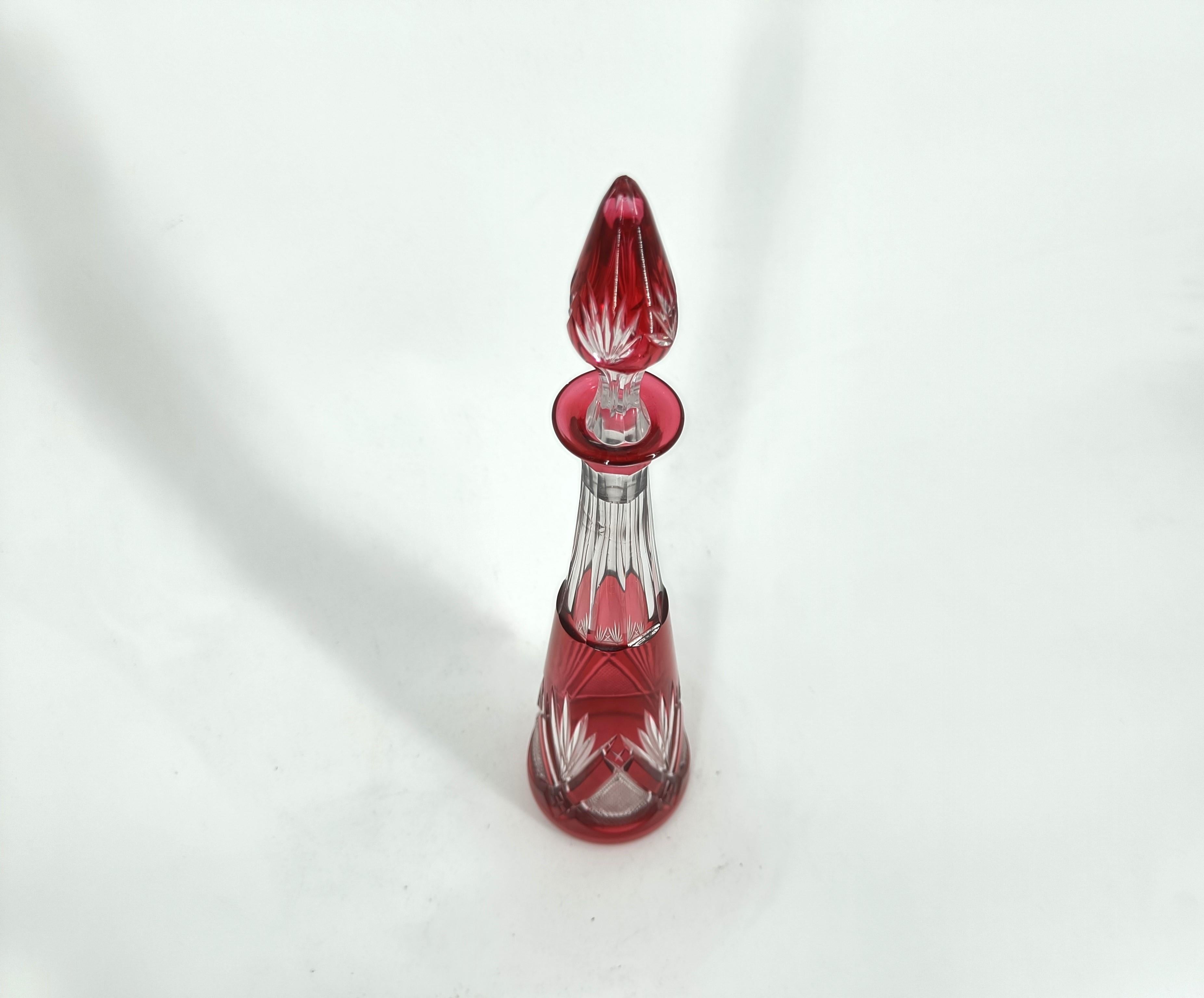 Crystal caraffe or decanters by Val Saint Lambert, 1960s For Sale 3