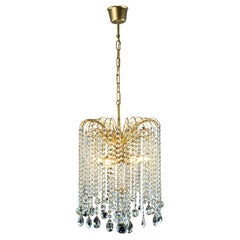 Crystal cascade chandelier with long hangings