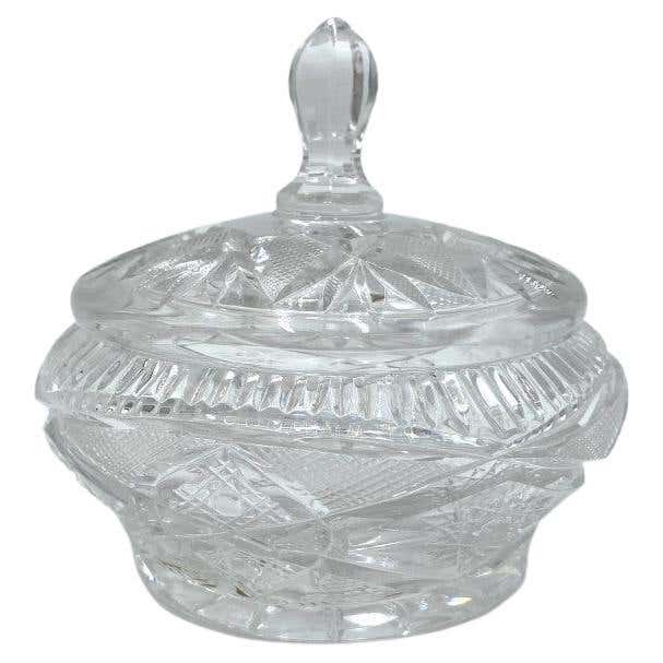 Crystal Decanter with a Set of 12 Glasses, Poland, 1960s For Sale at Crystal Decanter with a Set of 12 Glasses, Poland, 1960s For Sale at