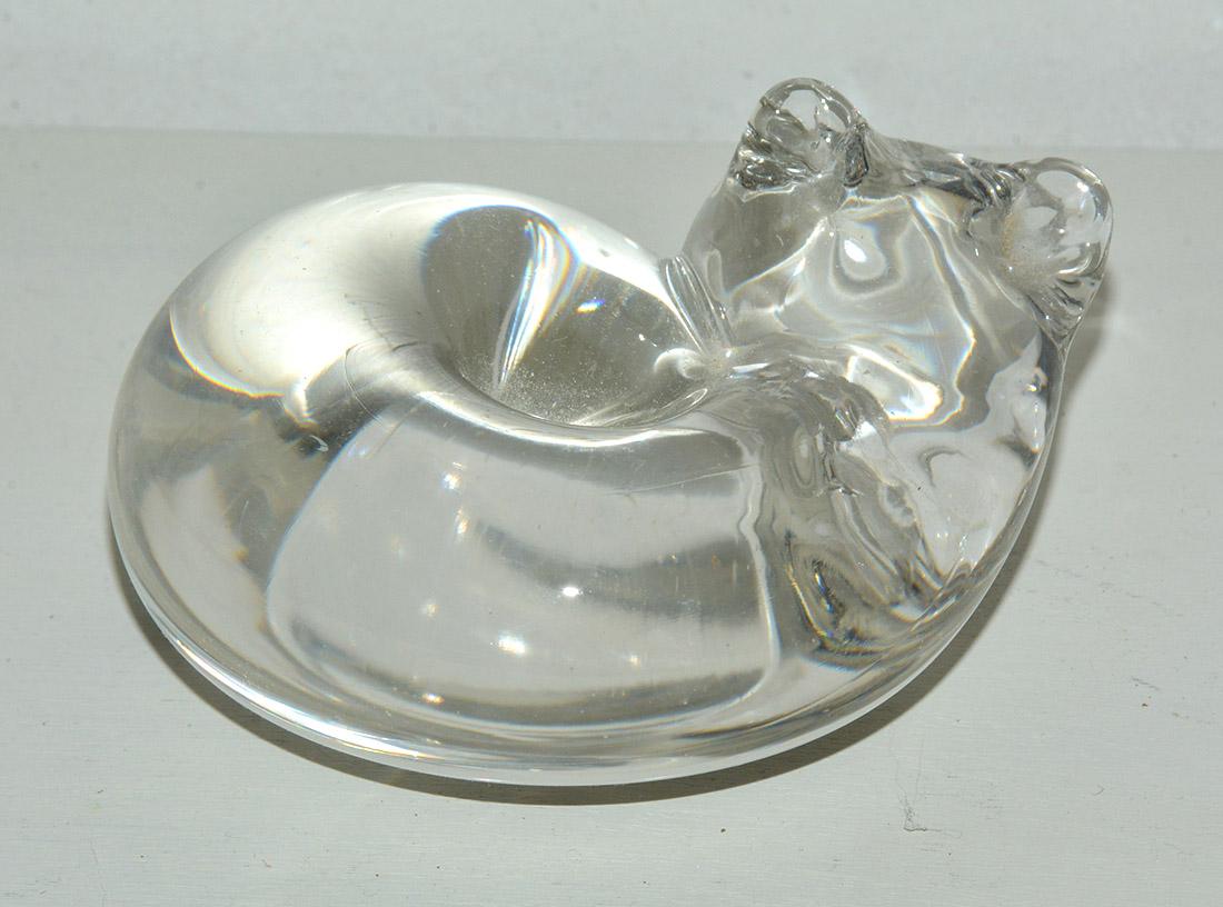 glass cat paperweight