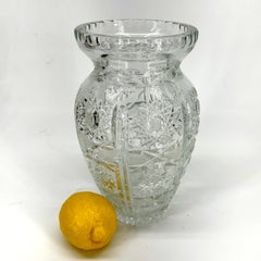 Vase centre de table en cristal, Circa 1950 Américain
