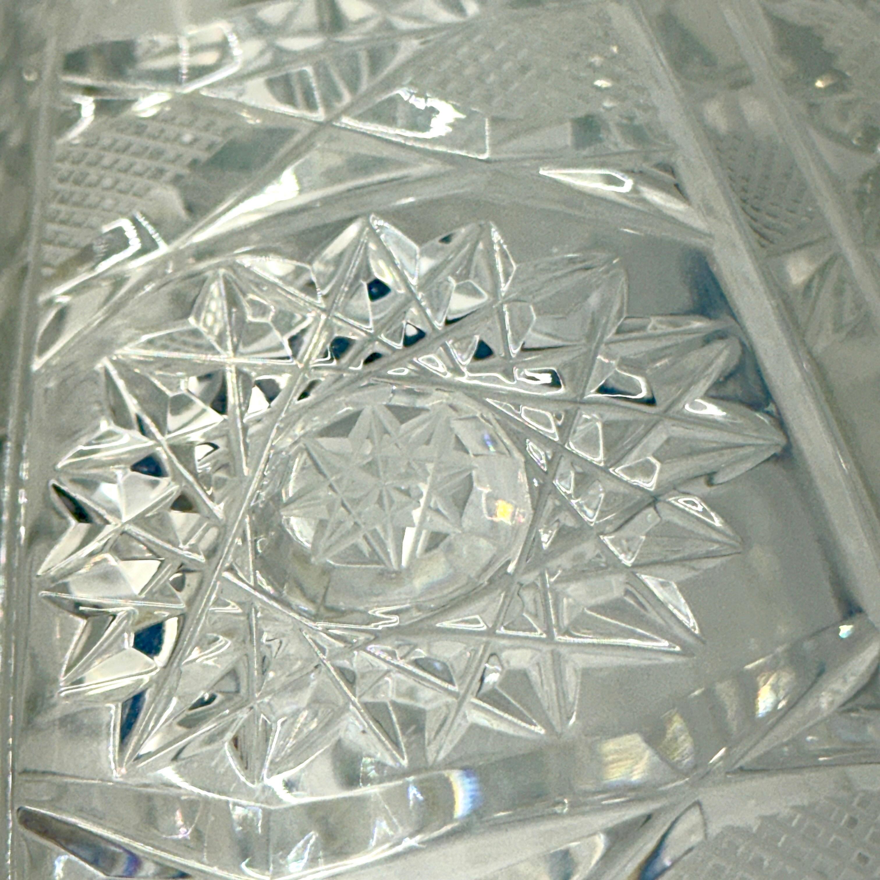 Crystal Centerpiece Vase, Circa 1950's American For Sale 1