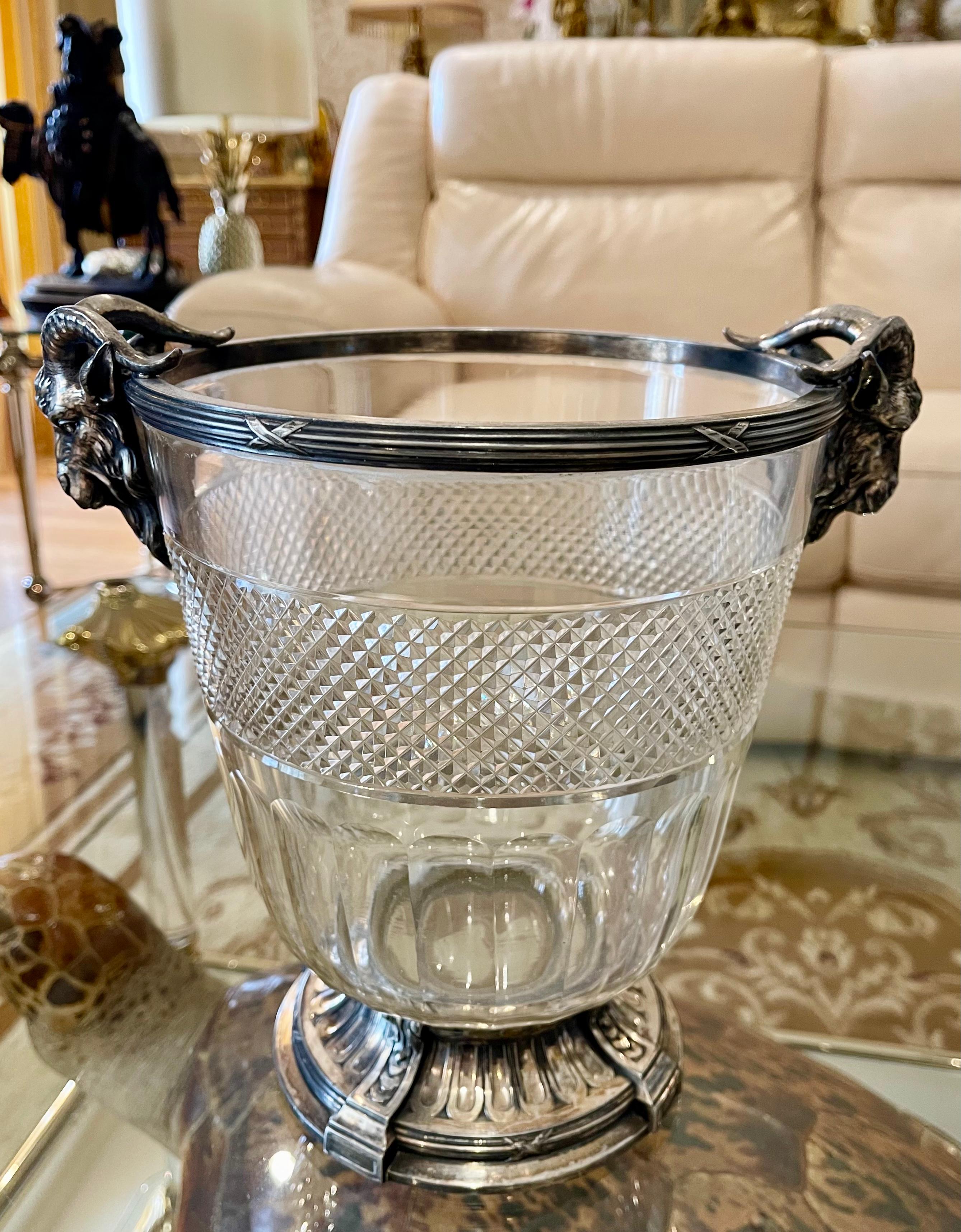 Crystal Champagne Bucket For Sale 6
