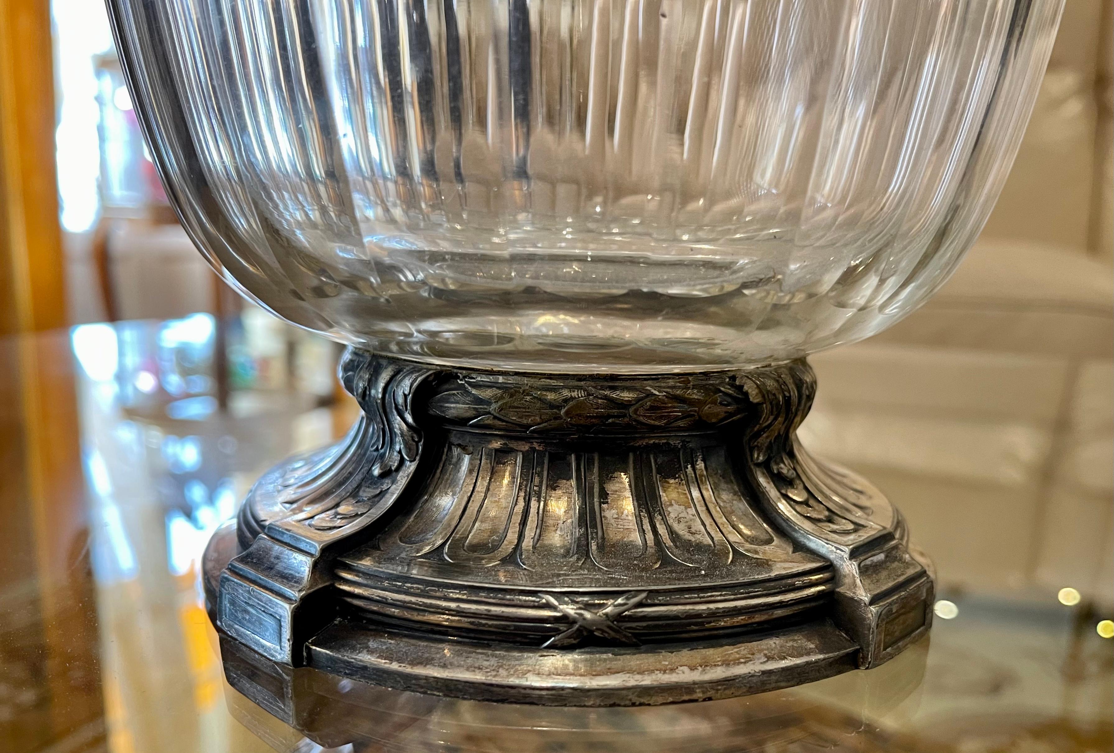 Louis XVI Crystal Champagne Bucket For Sale