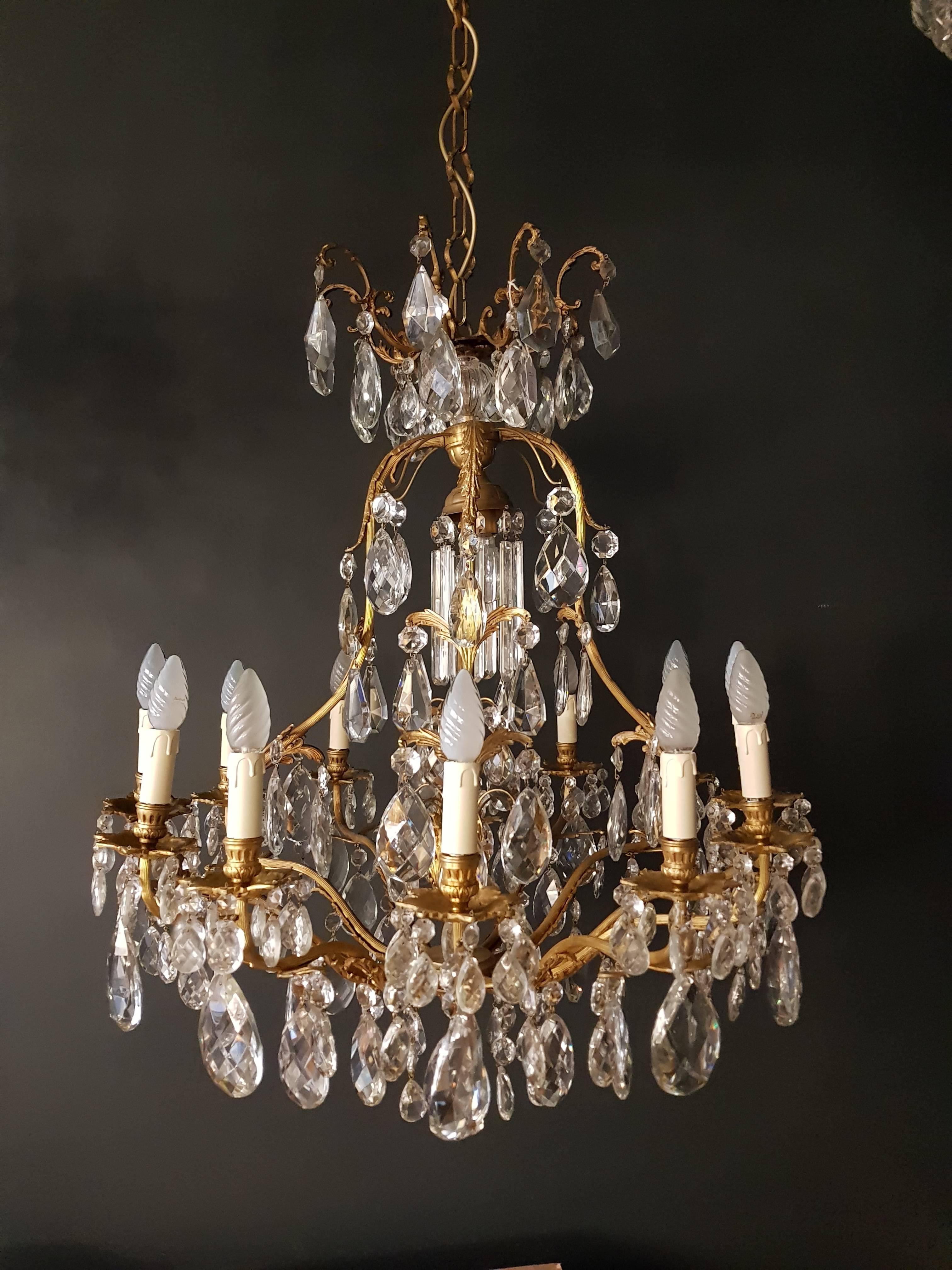 Hand-Woven Crystal Chandelier Antique Ceiling Lamp Lustre