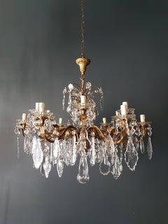 Crystal Chandelier Antique Ceiling Lamp Murano Florentiner Lustre Art Nouveau
