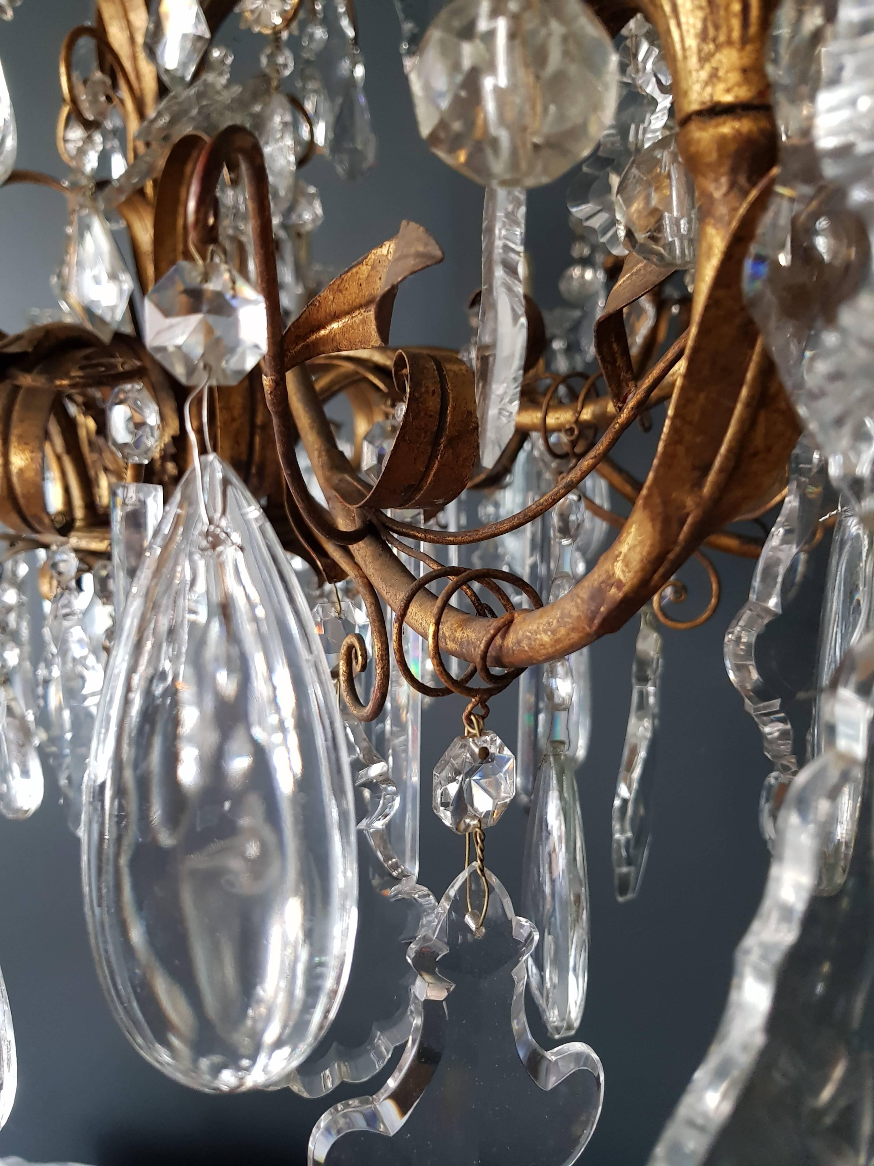Crystal Chandelier Antique Ceiling Lamp Murano Florentiner Lustre Art Nouveau 1