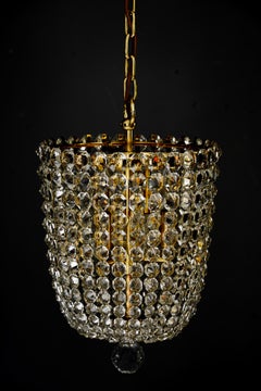 Crystal chandelier around 1960s by J.L.Lobmeyr ( signed )