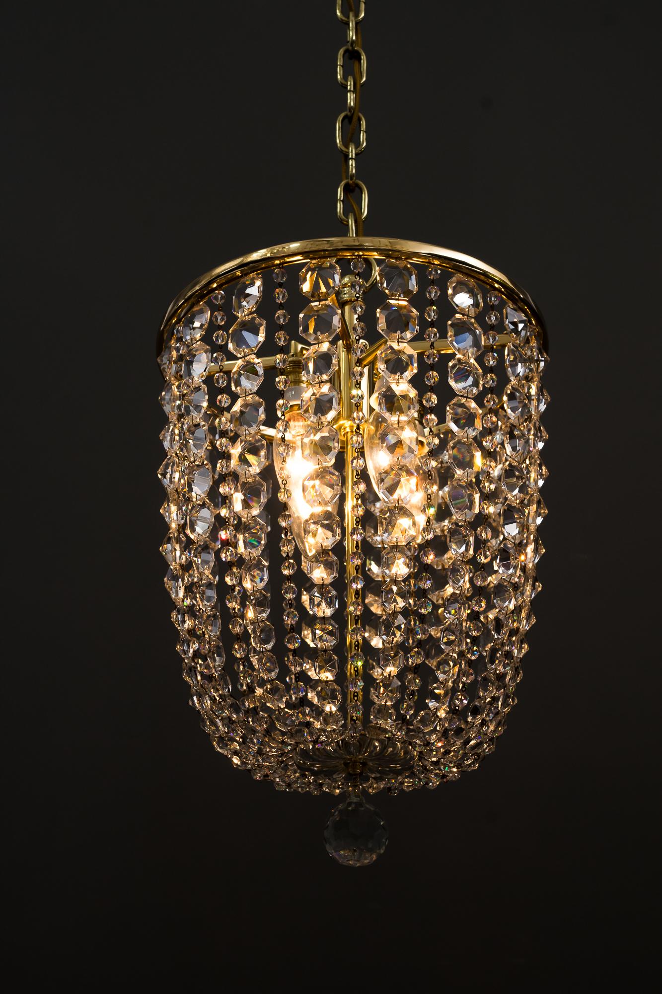 Crystal Chandelier by Lobmeyr 'Signed' For Sale 2