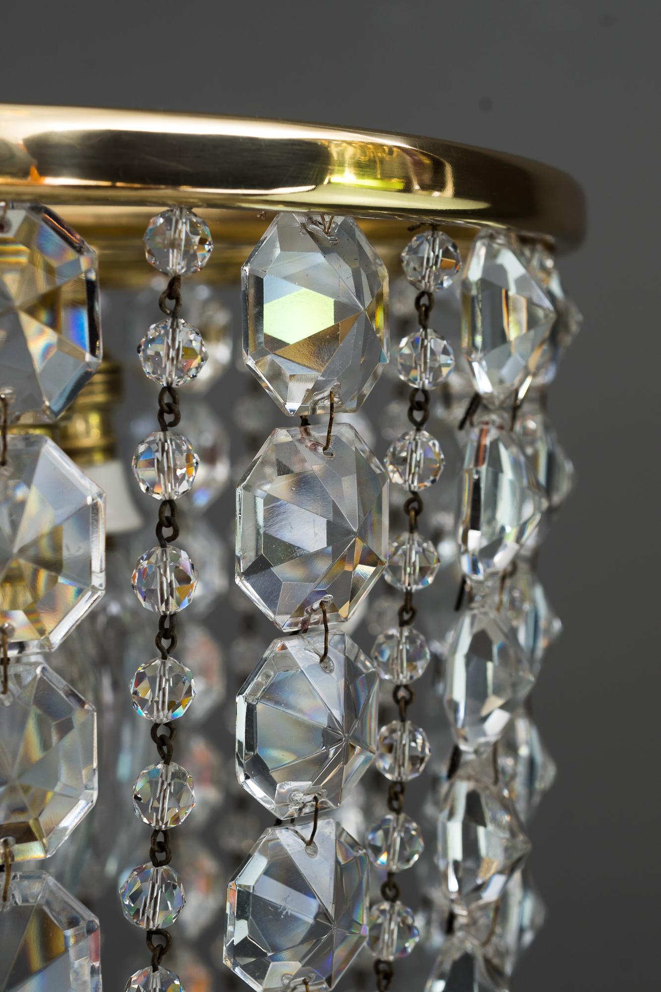 Mid-Century Modern Crystal Chandelier by Lobmeyr 'Signed' For Sale