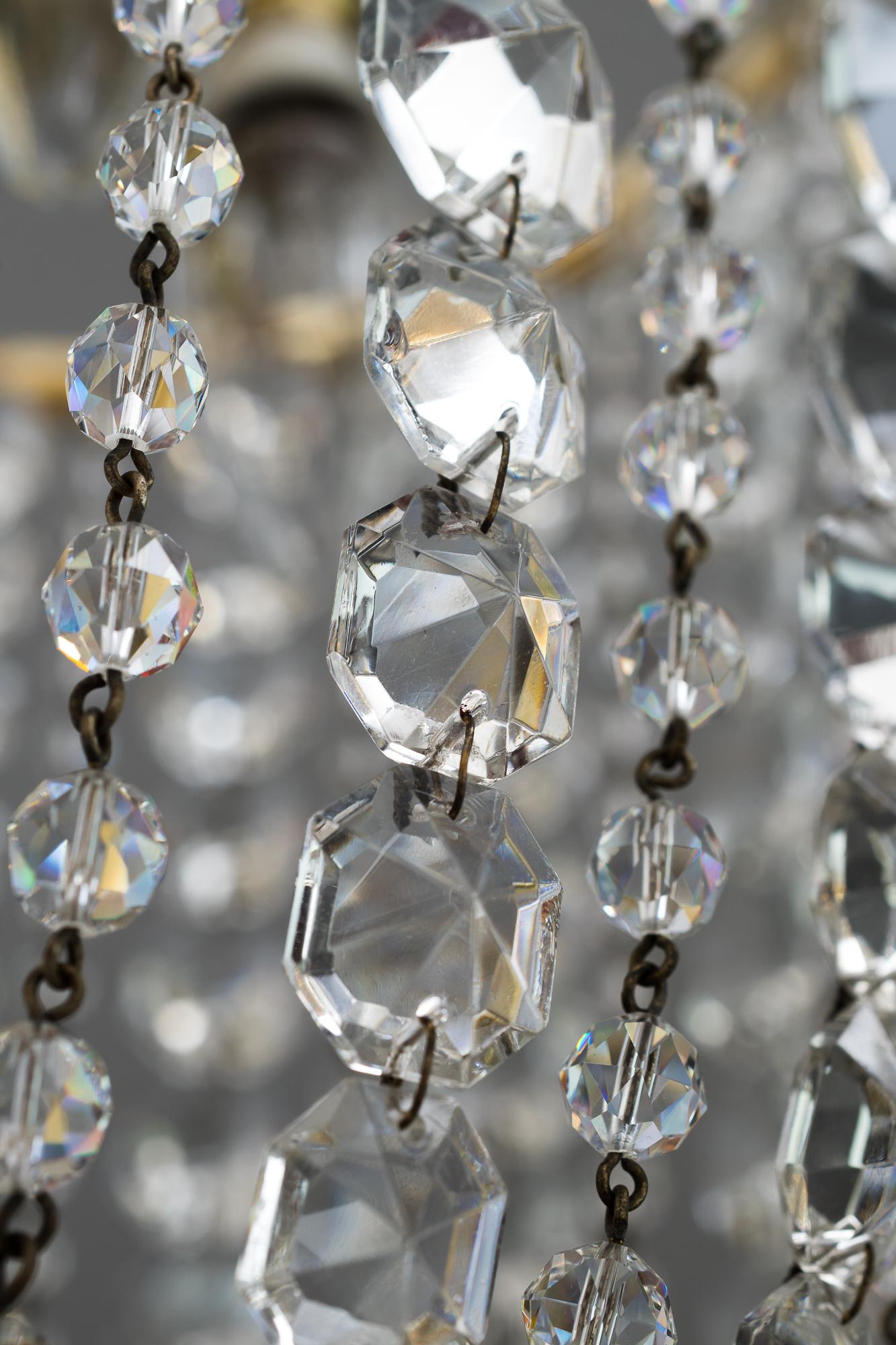 Mid-20th Century Crystal Chandelier by Lobmeyr 'Signed' For Sale