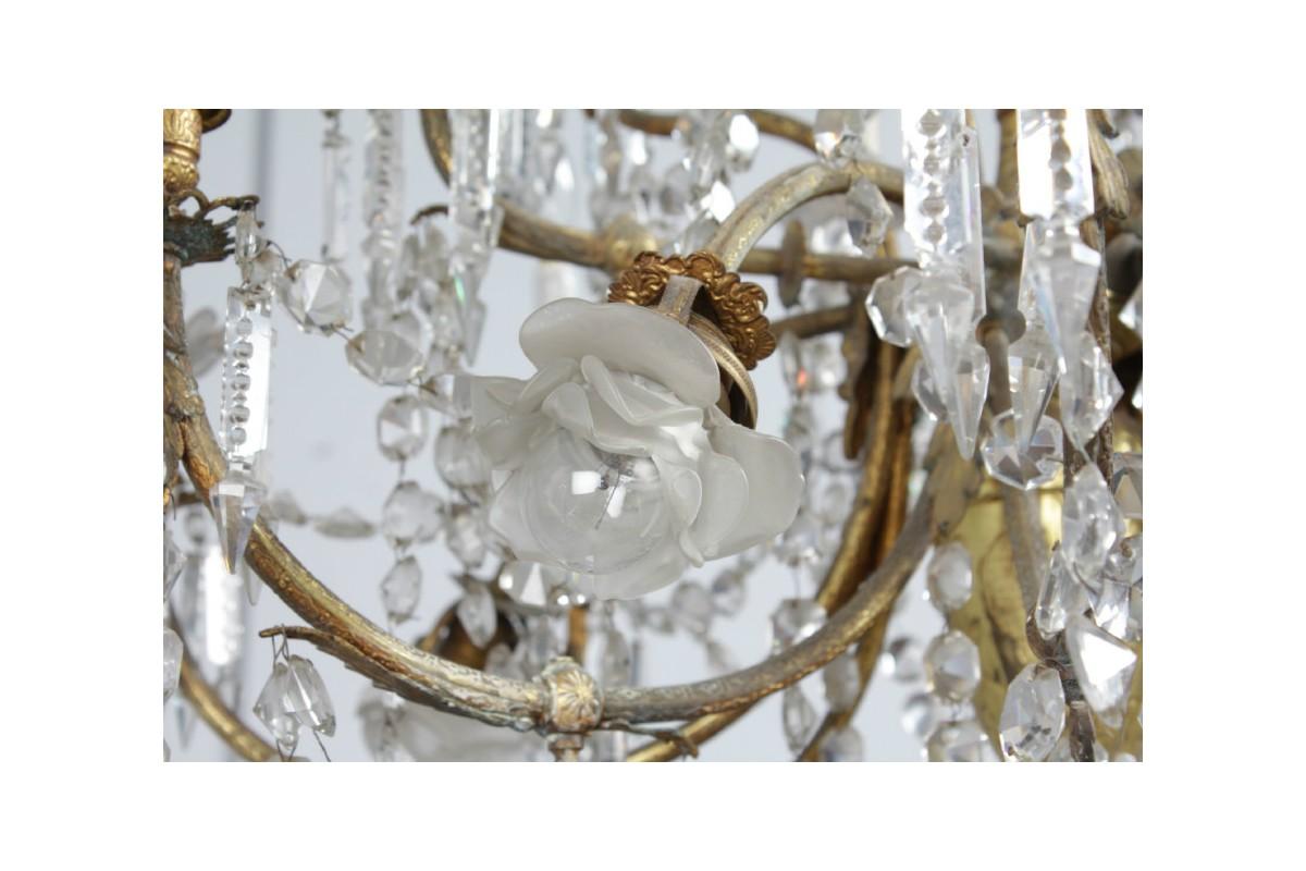 An antique chandelier from the turn of the century. Year: circa 1900. Origin: France.
