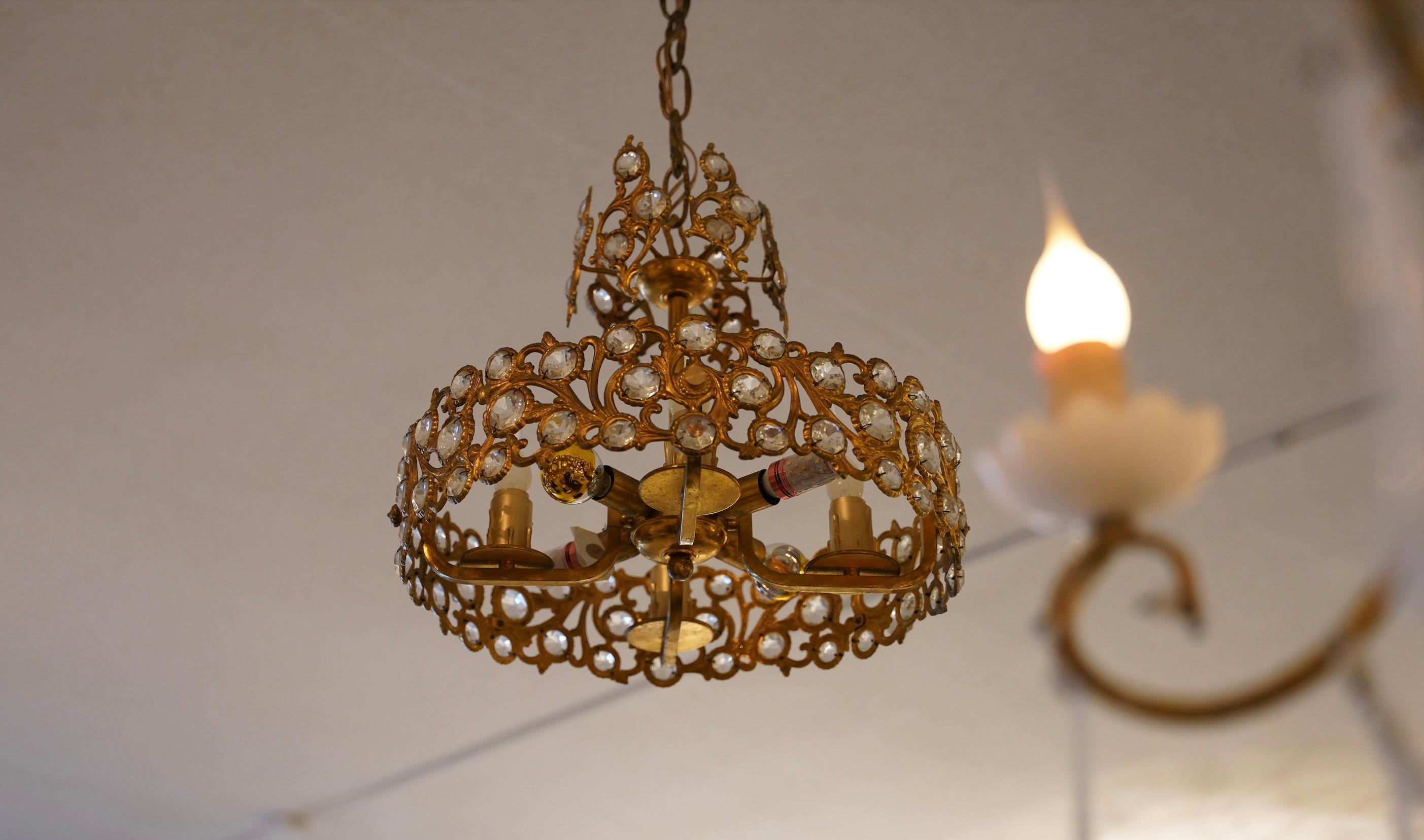 20ième siècle Lustre en cristal en vente