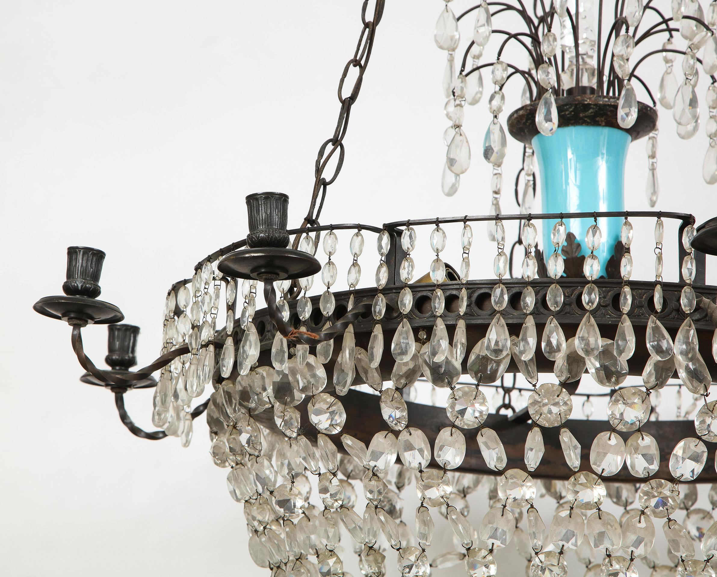 Crystal Chandelier In Good Condition In New York, NY
