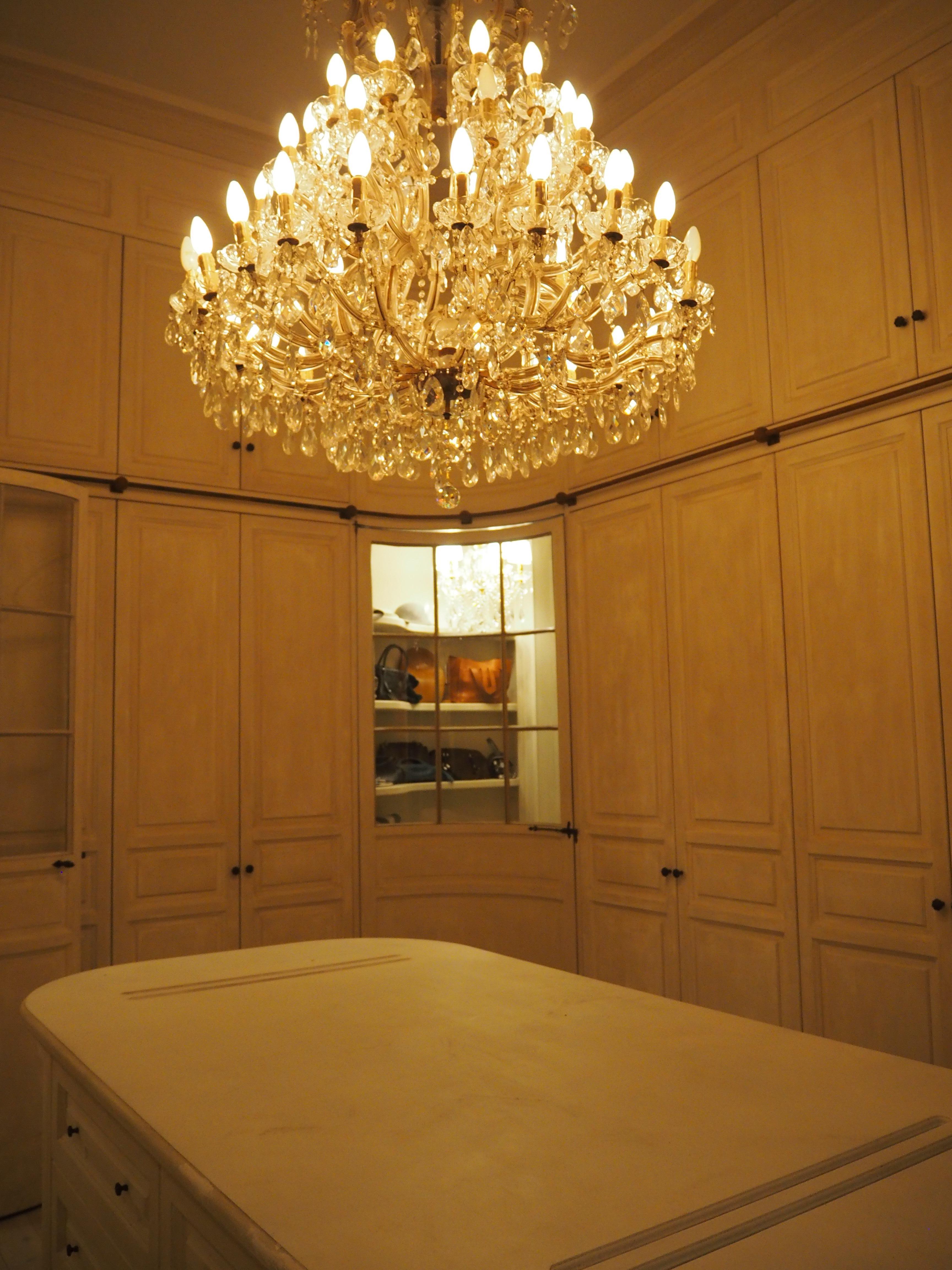 Plated Crystal Chandelier For Sale