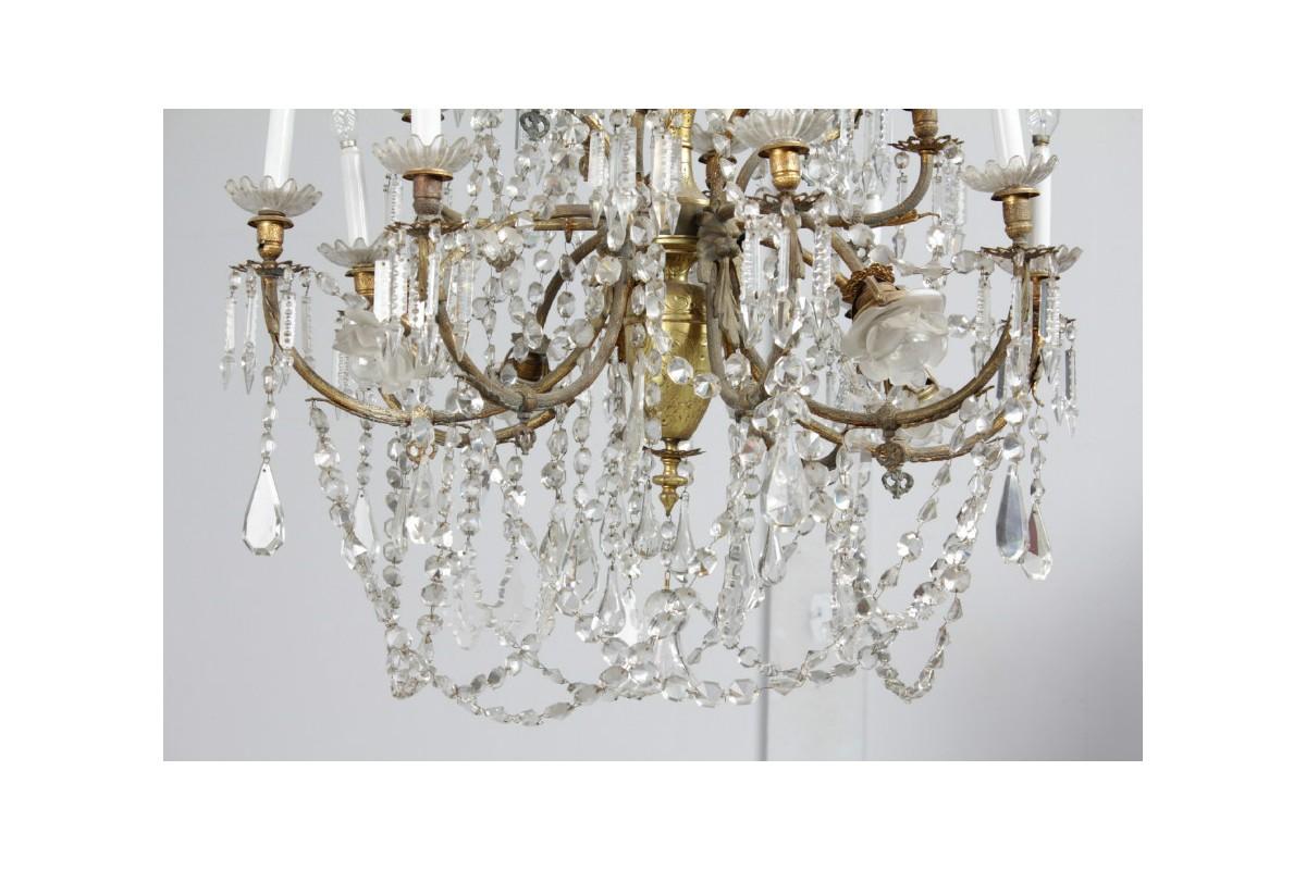 Crystal Chandelier In Good Condition In Chorzów, PL