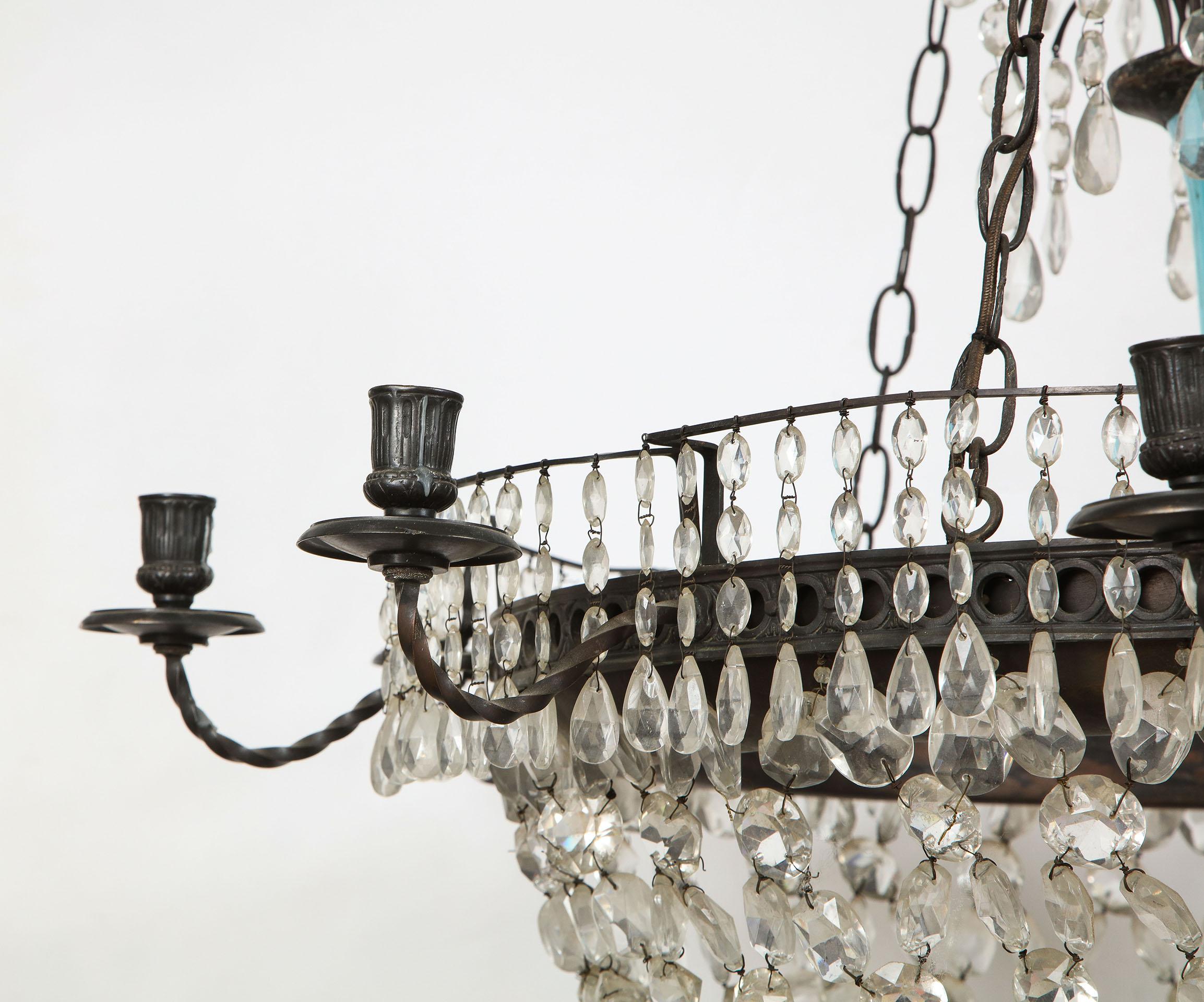 19th Century Crystal Chandelier