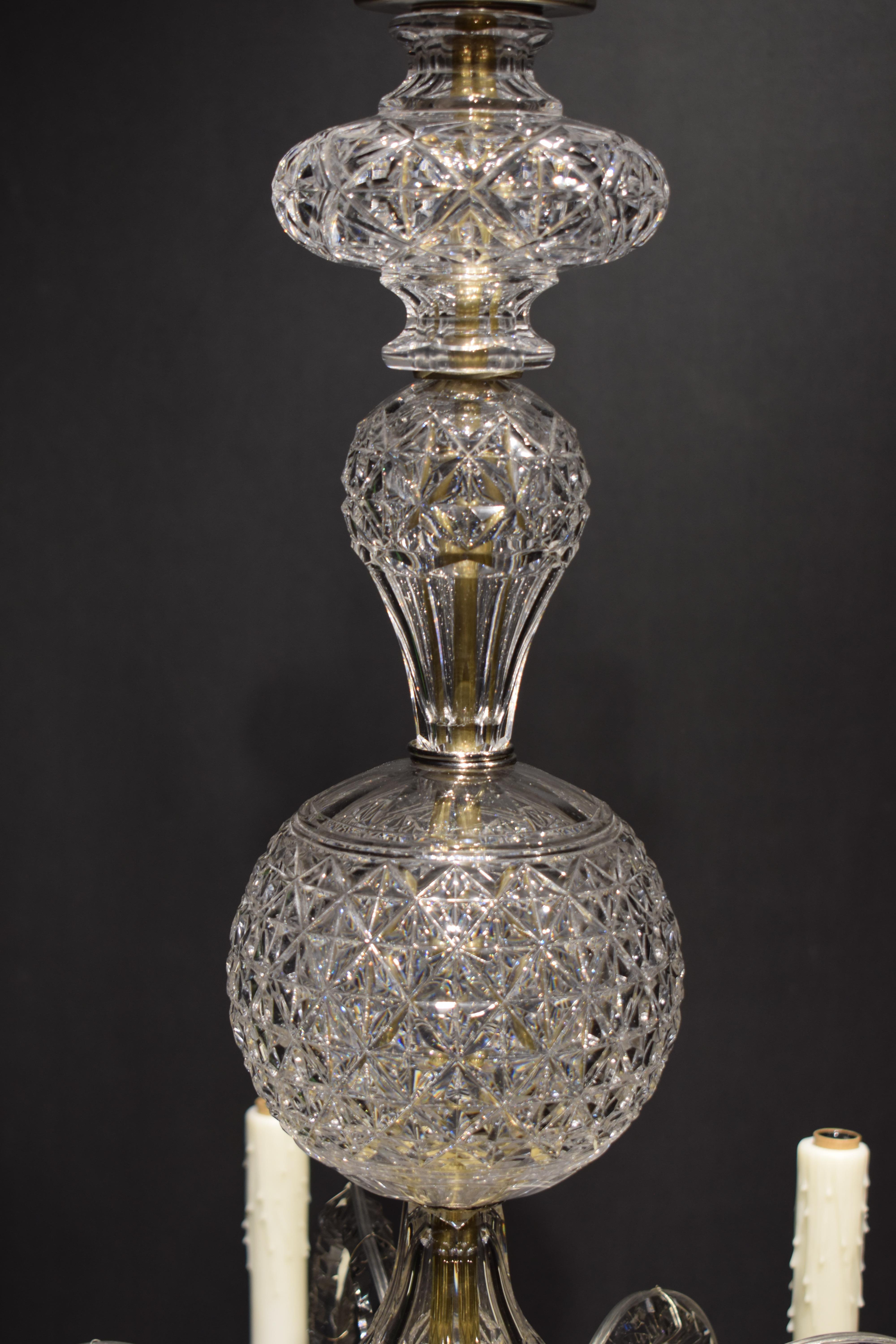 Mid-19th Century Crystal Chandelier For Sale