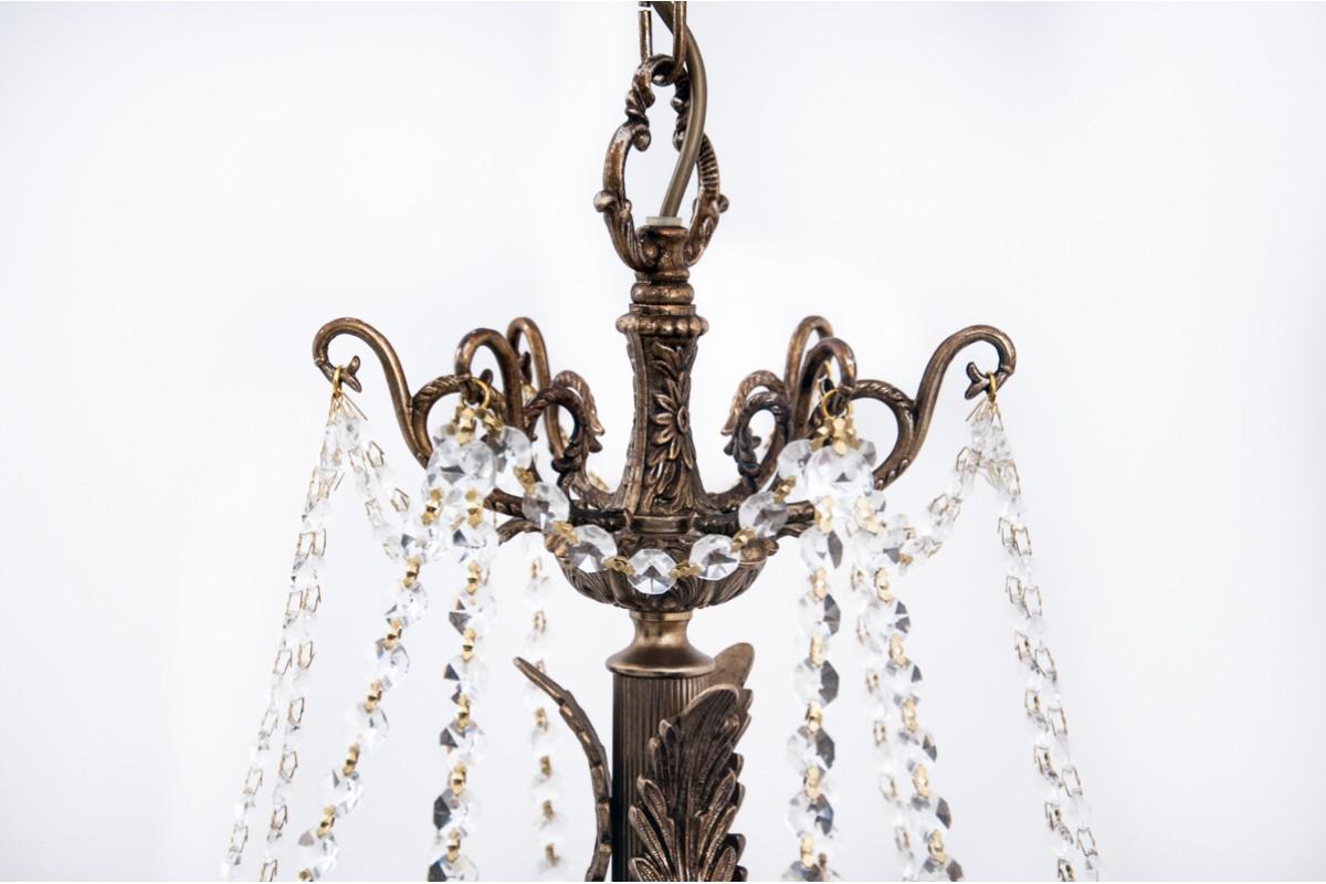 French Crystal Chandelier, France, 1940s For Sale