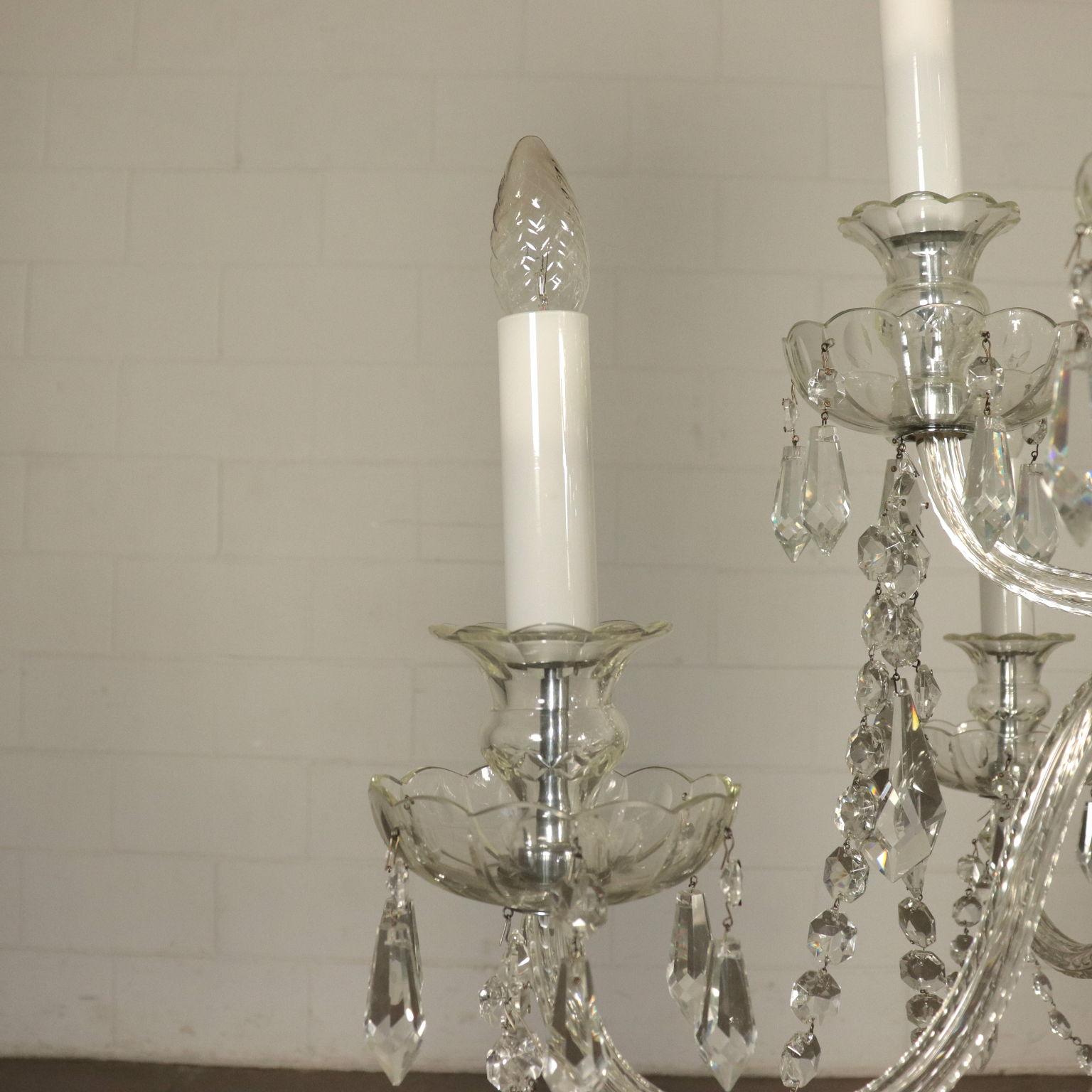 Crystal Chandelier, Italy, 20th Century In Fair Condition In Milano, IT
