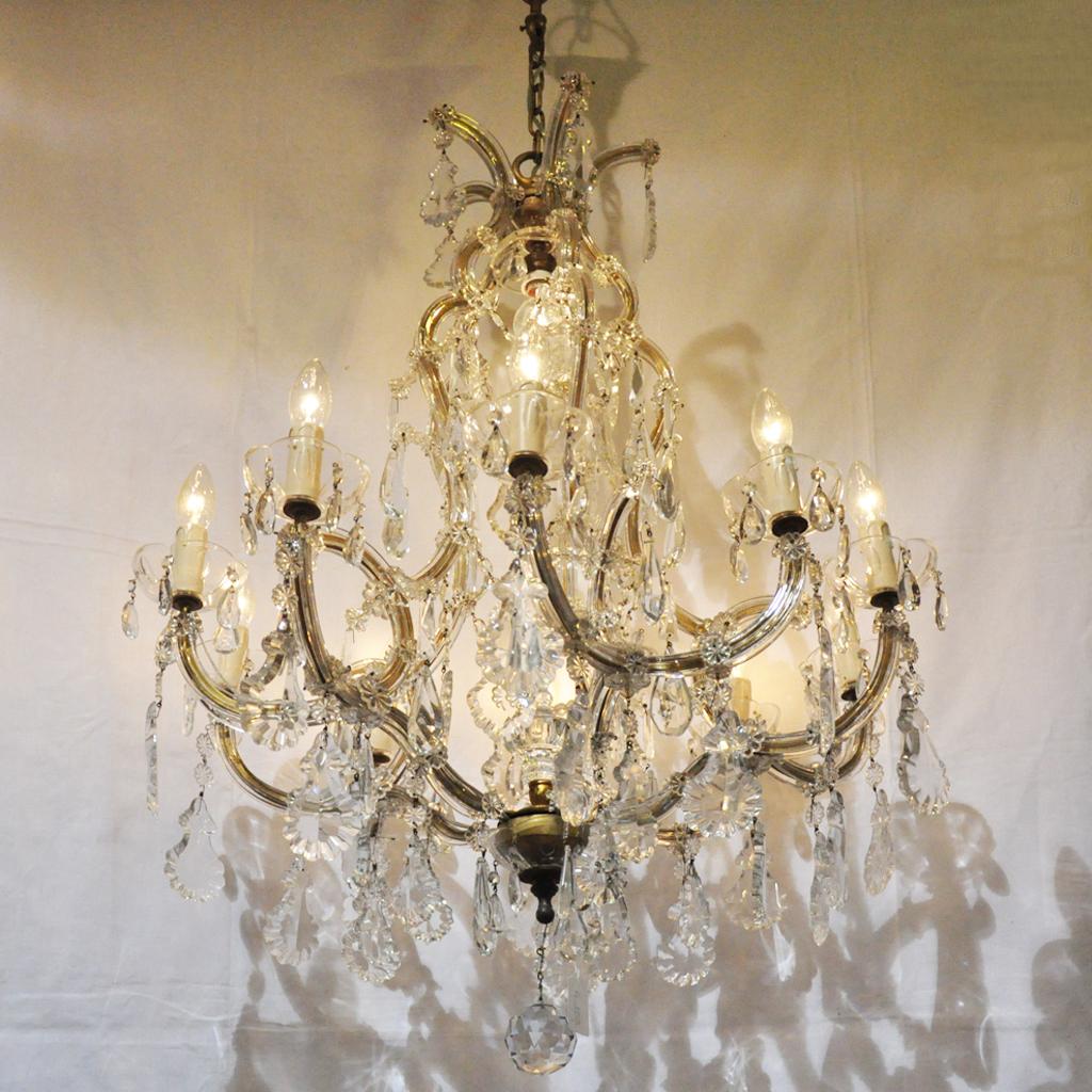 Mid-20th Century Crystal Chandelier Maria Theresa For Sale