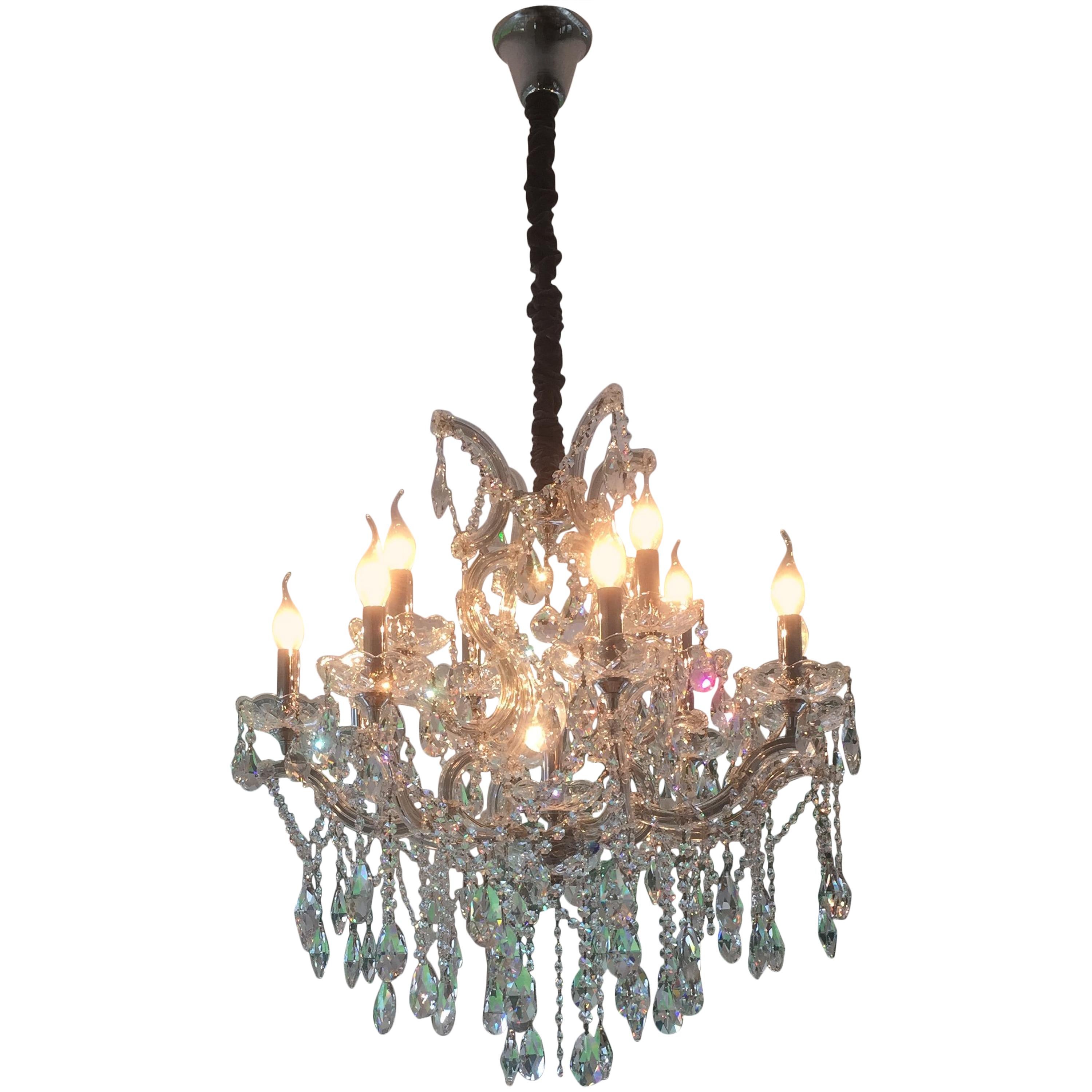 Crystal Chandelier "Maria Theresia" with Swarovski Crystals For Sale