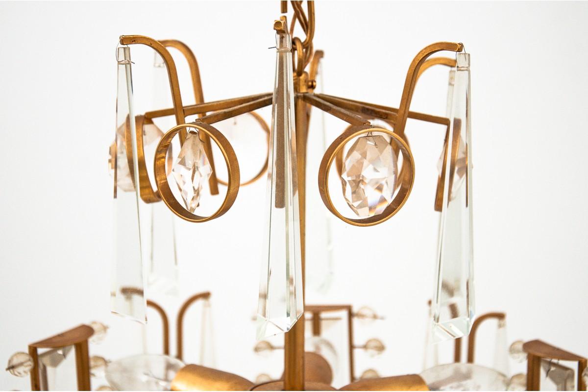 Danish Crystal Chandelier, Northern Europe, 1950s For Sale