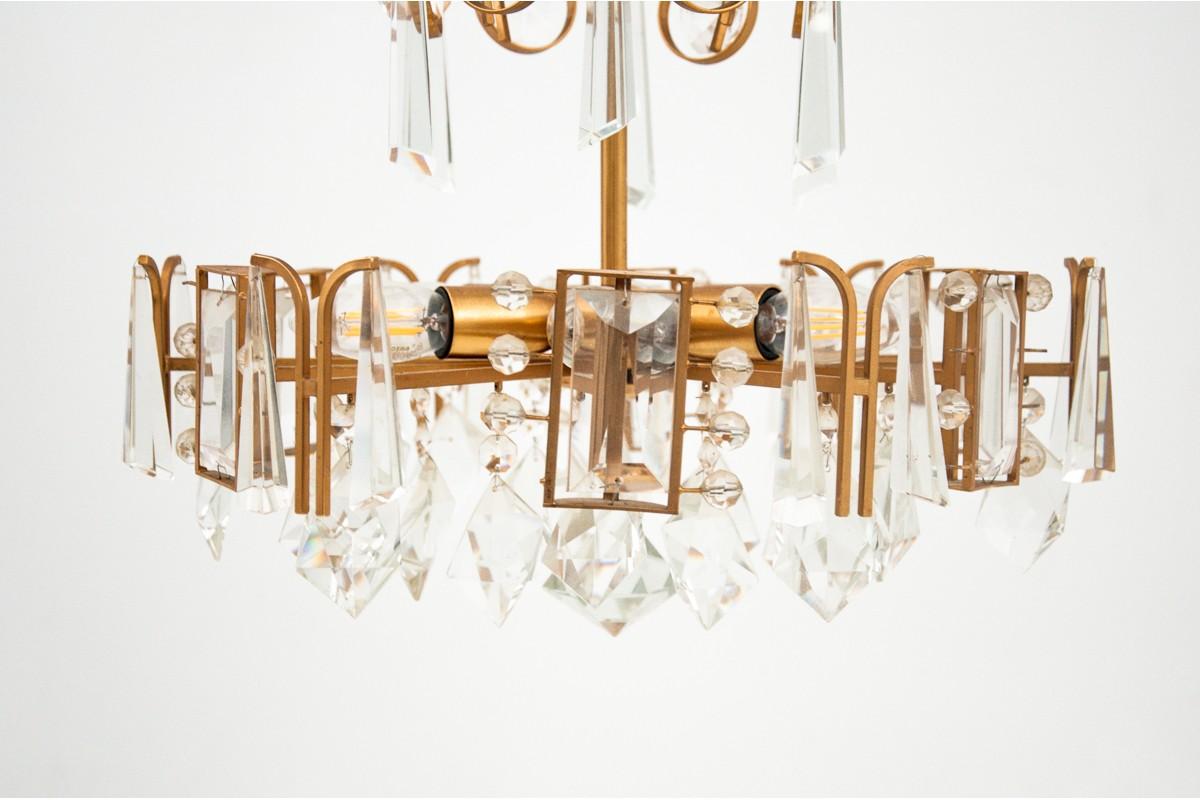 Crystal Chandelier, Northern Europe, 1950s In Good Condition For Sale In Chorzów, PL