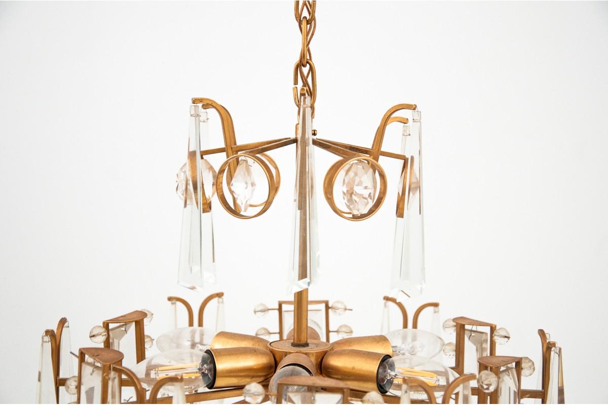 20th Century Crystal Chandelier, Northern Europe, 1950s For Sale