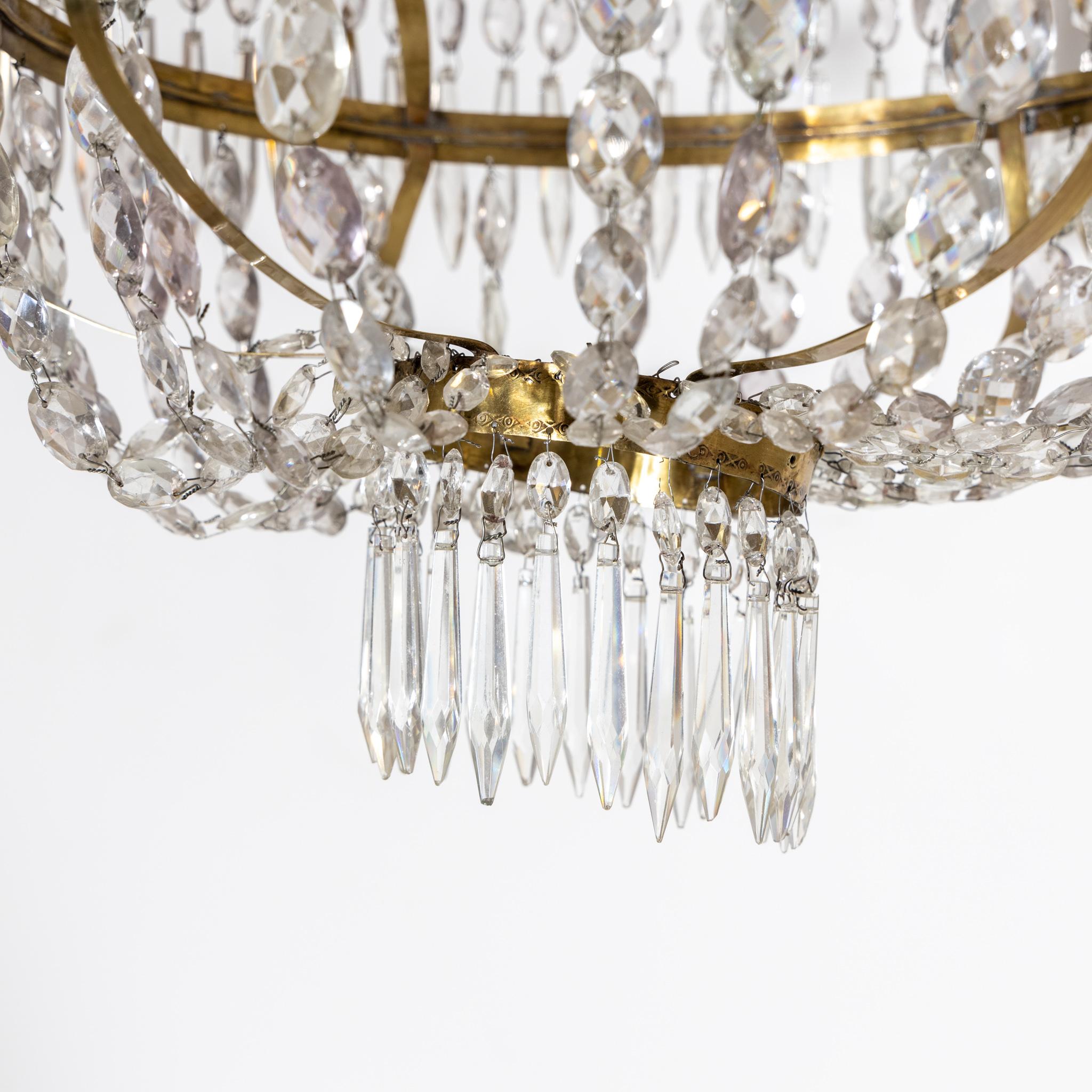 Neoclassical Crystal Chandelier, Austria, 1st Half 19th Century For Sale
