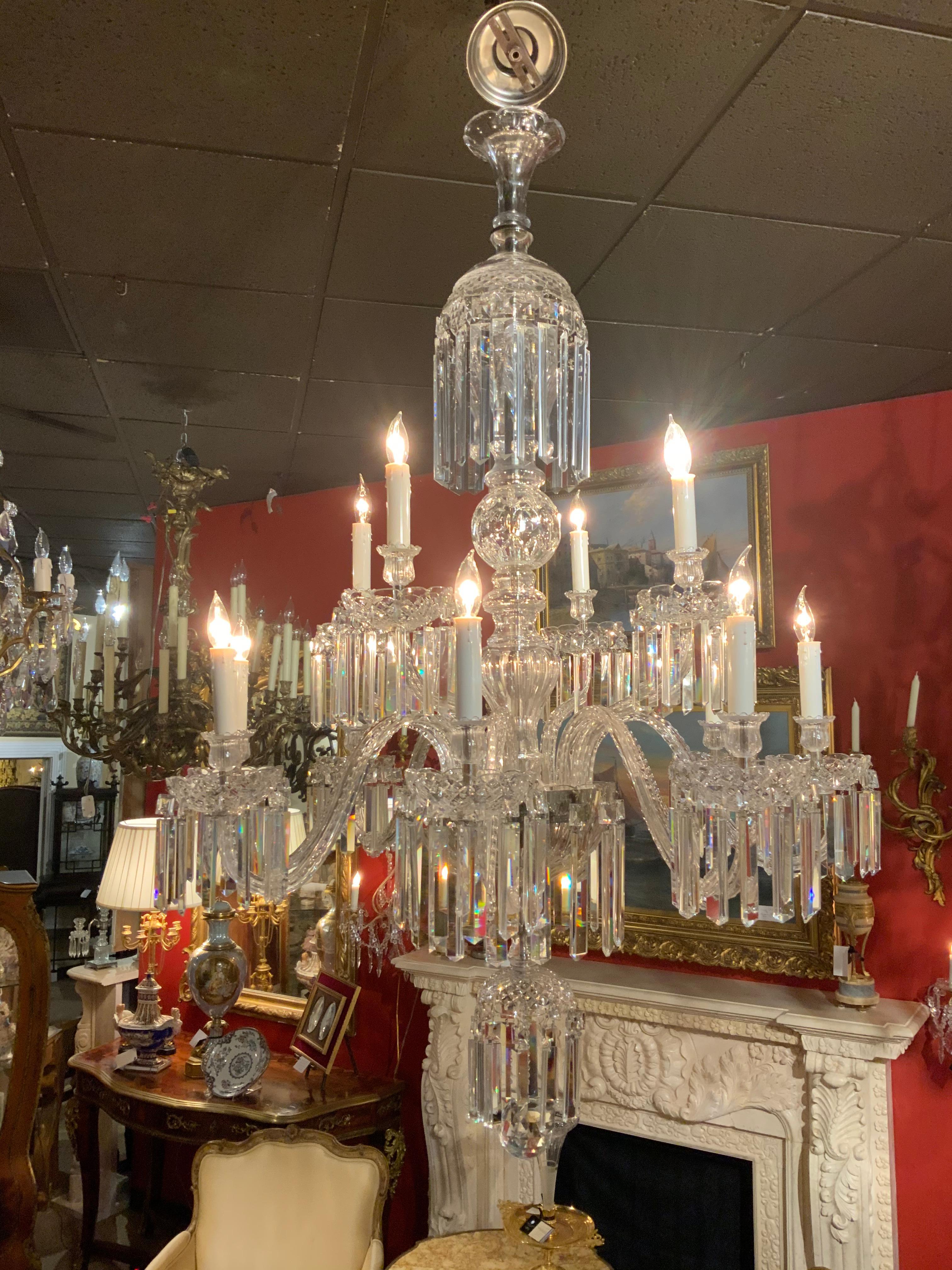 12 light crystal chandelier