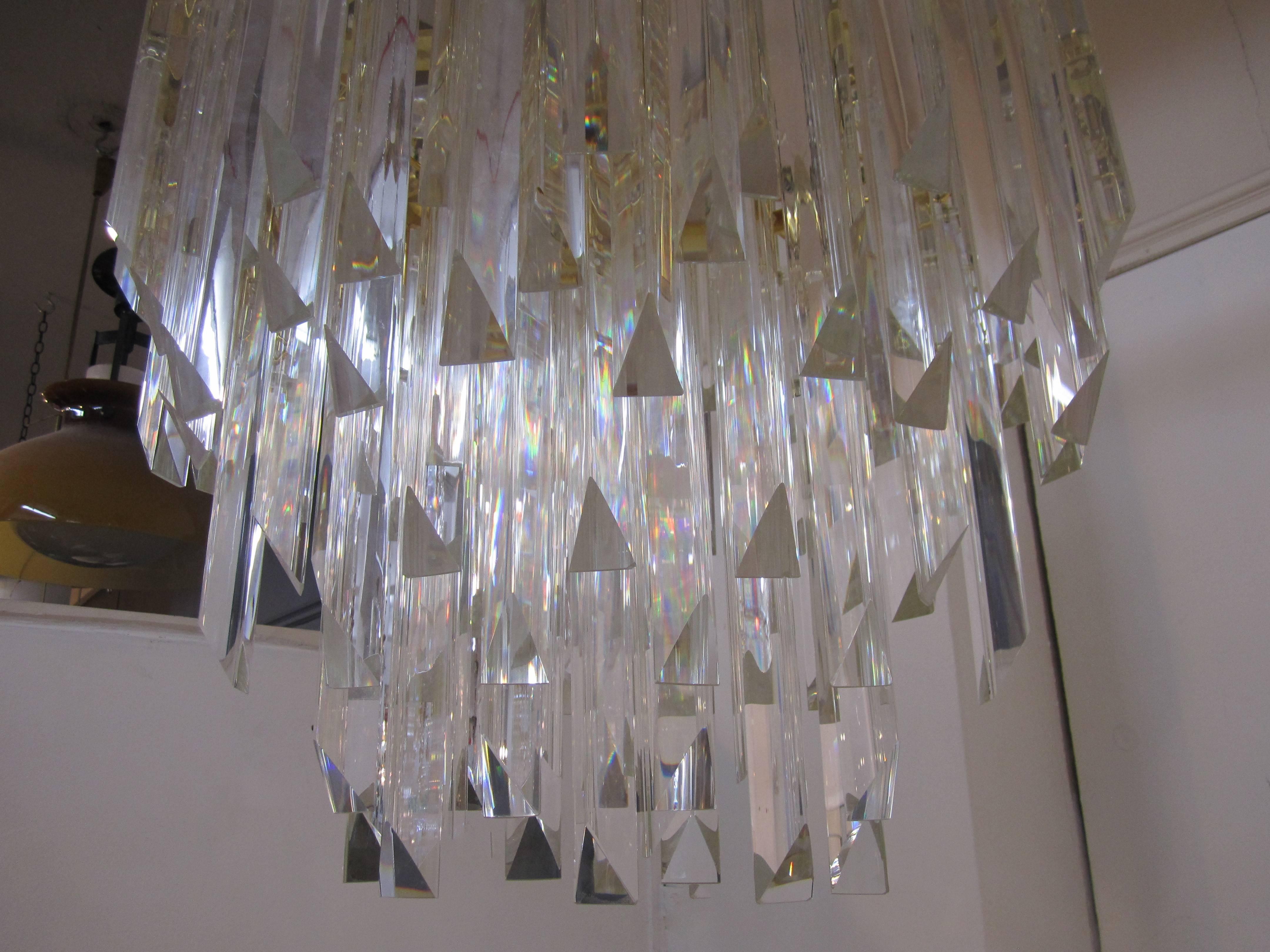 Crystal Chandelier in the Style of Venini For Sale 5