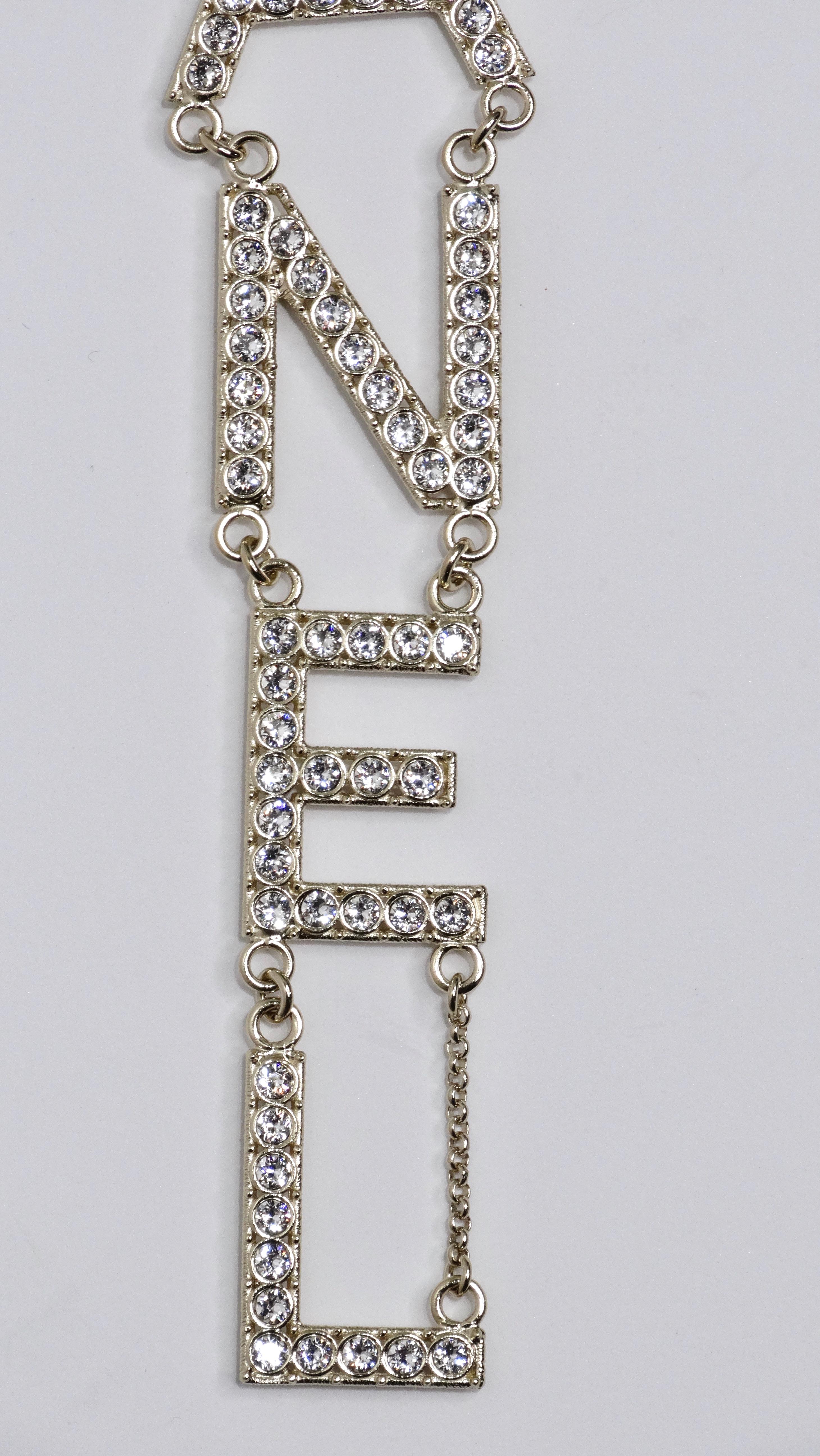 chanel letter necklace